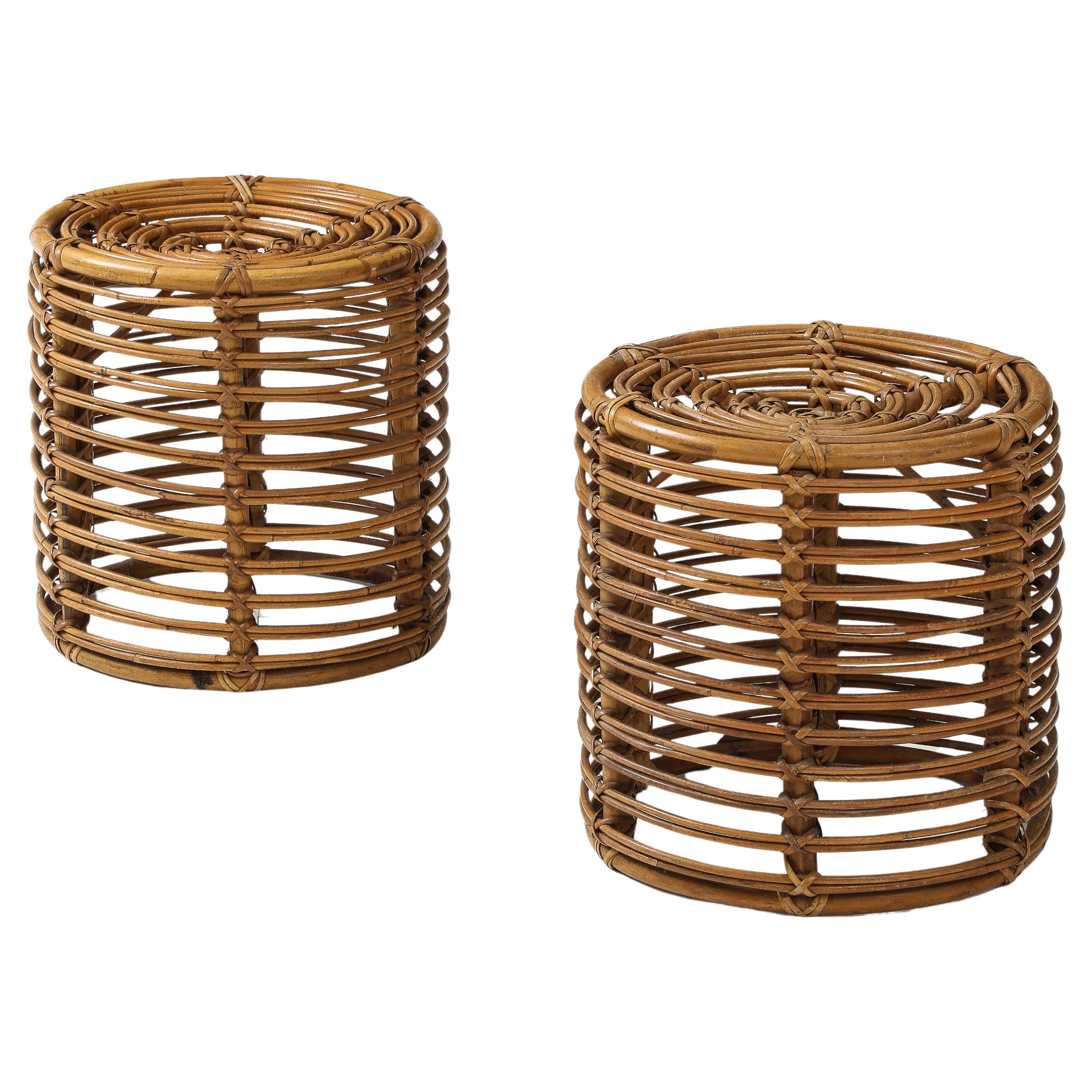 Pair of Tito Agnoli Cane Stools, Italy, 1960
Cane
Measures: H: 17.5 Diam. 15.75 inches