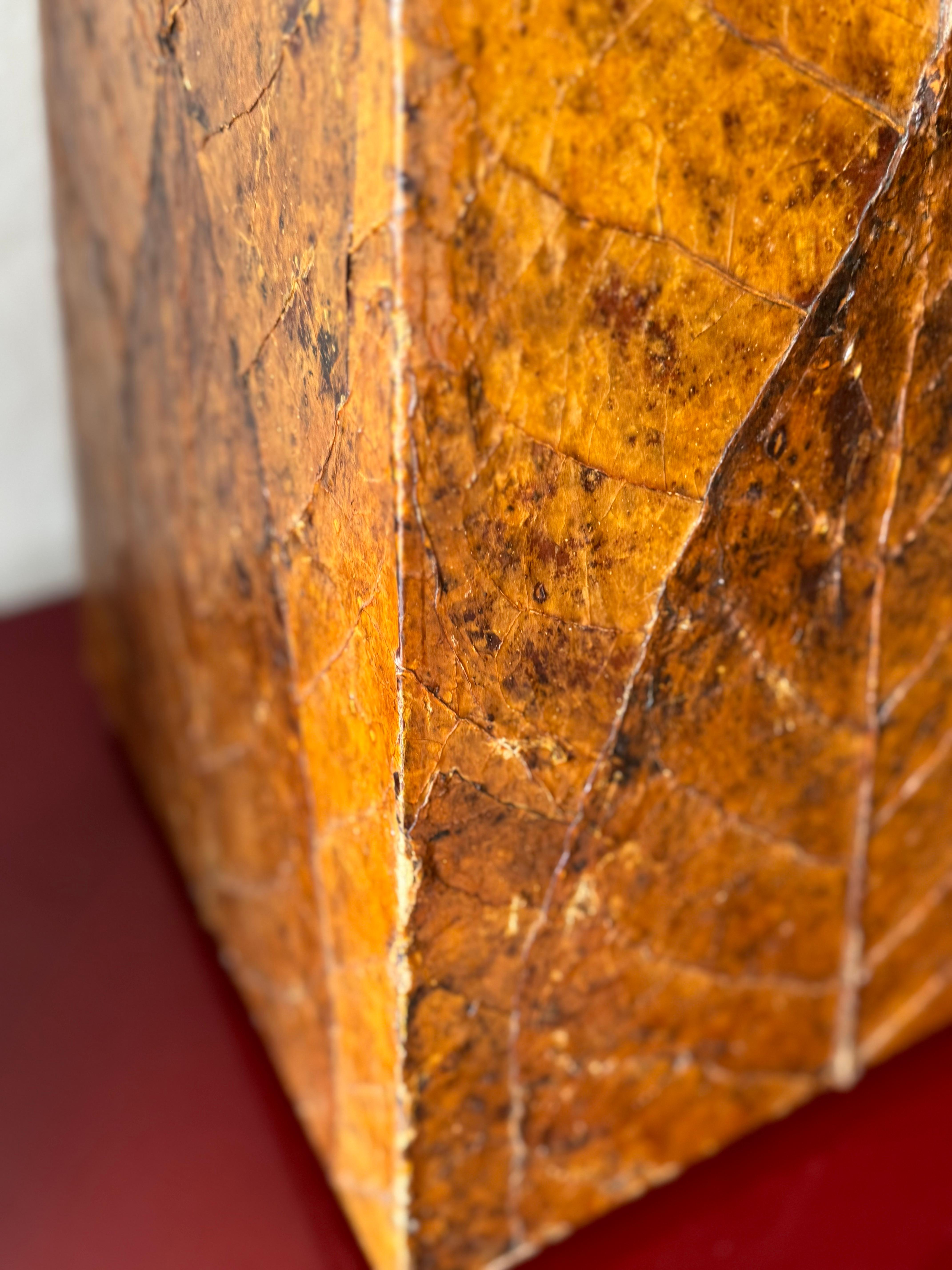 Other Pair Of Tobacco Leaf Covered Floor Lamps