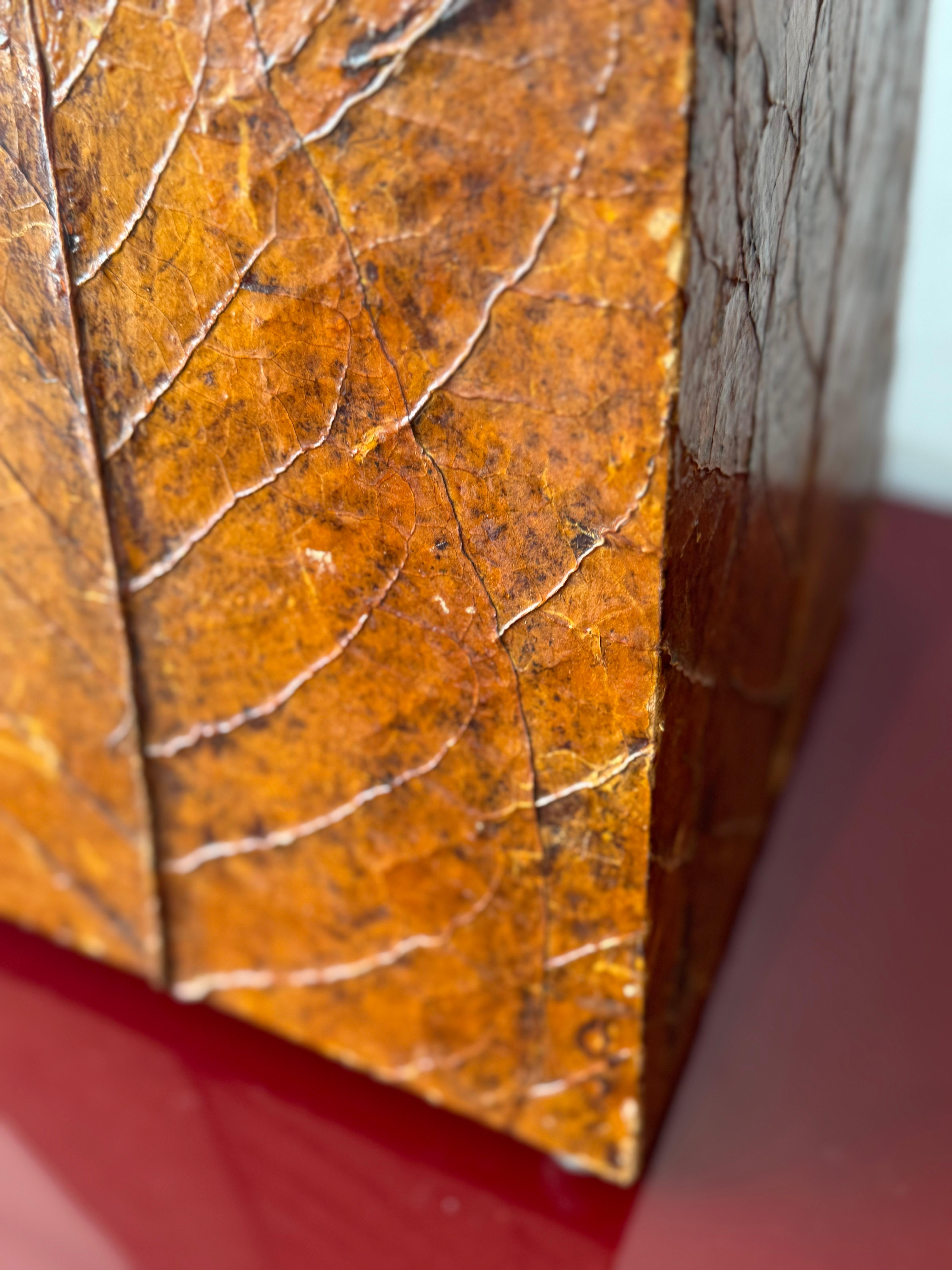 Pair Of Tobacco Leaf Covered Floor Lamps 1