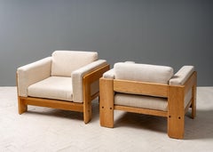 Coppia di poltrone da salotto di Tobia Scarpa Oak Bastiano