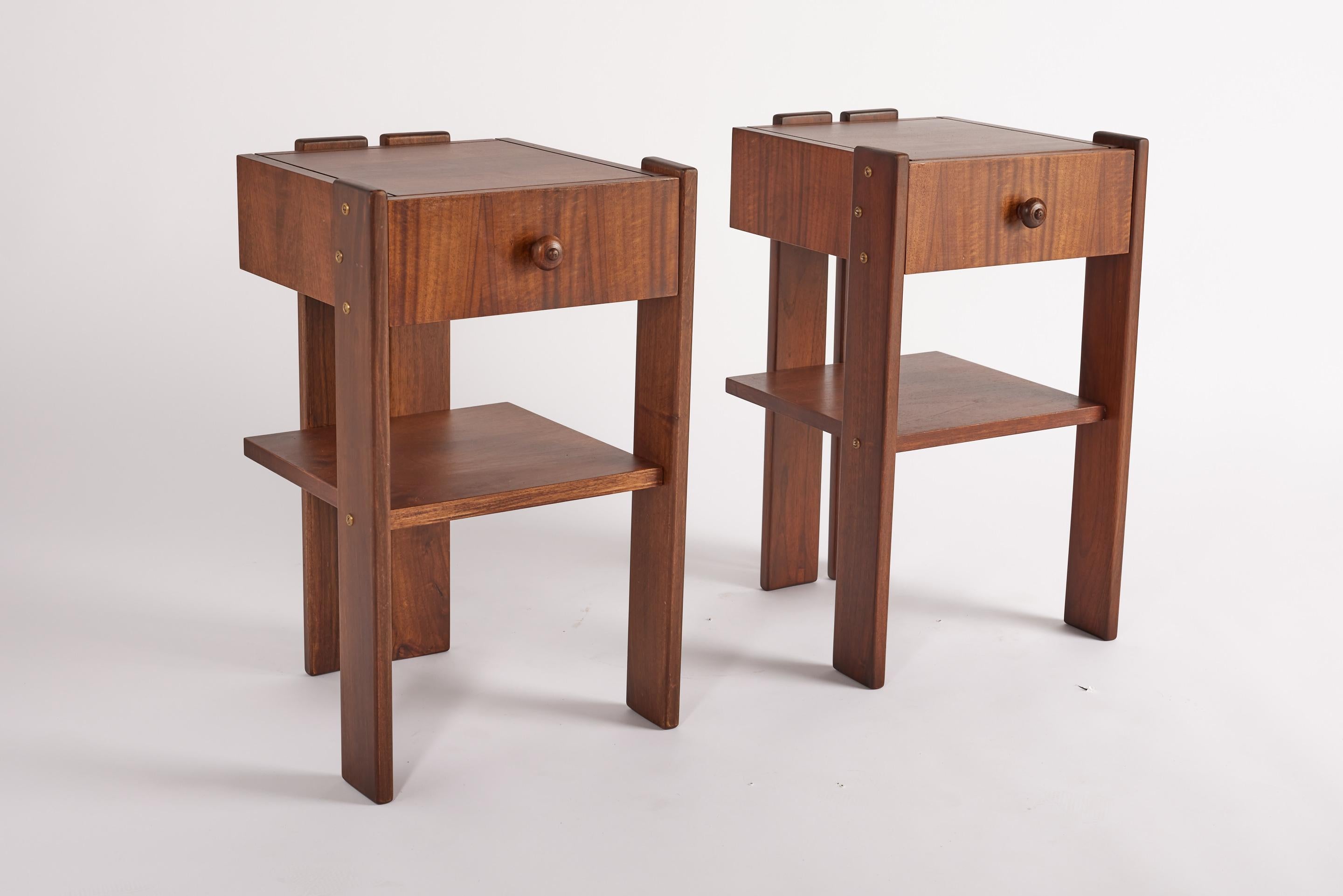 Pair of Tobia Scarpa Style Nightstands In Good Condition In Beverly Hills, CA