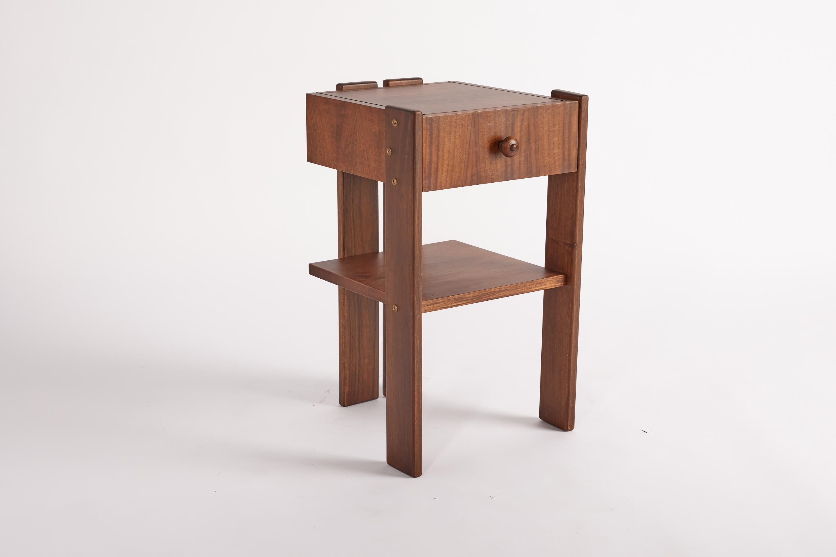 Late 20th Century Pair of Tobia Scarpa Style Nightstands