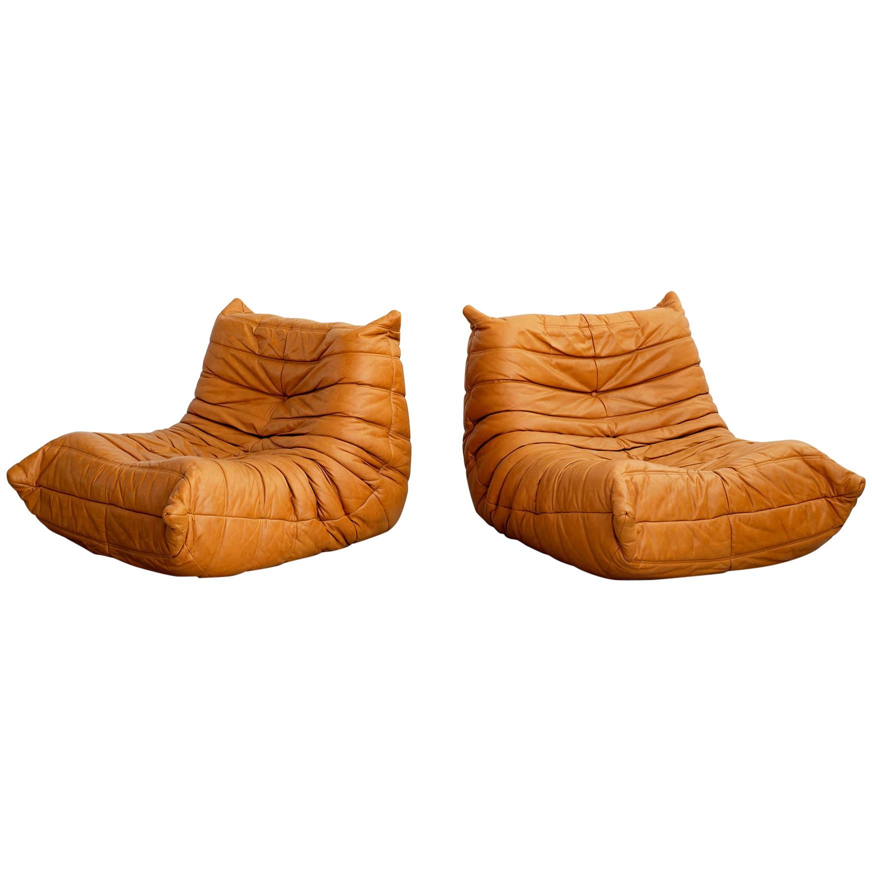 Pair of Togo Lounge Chairs by Michel Ducaroy for Ligne Roset