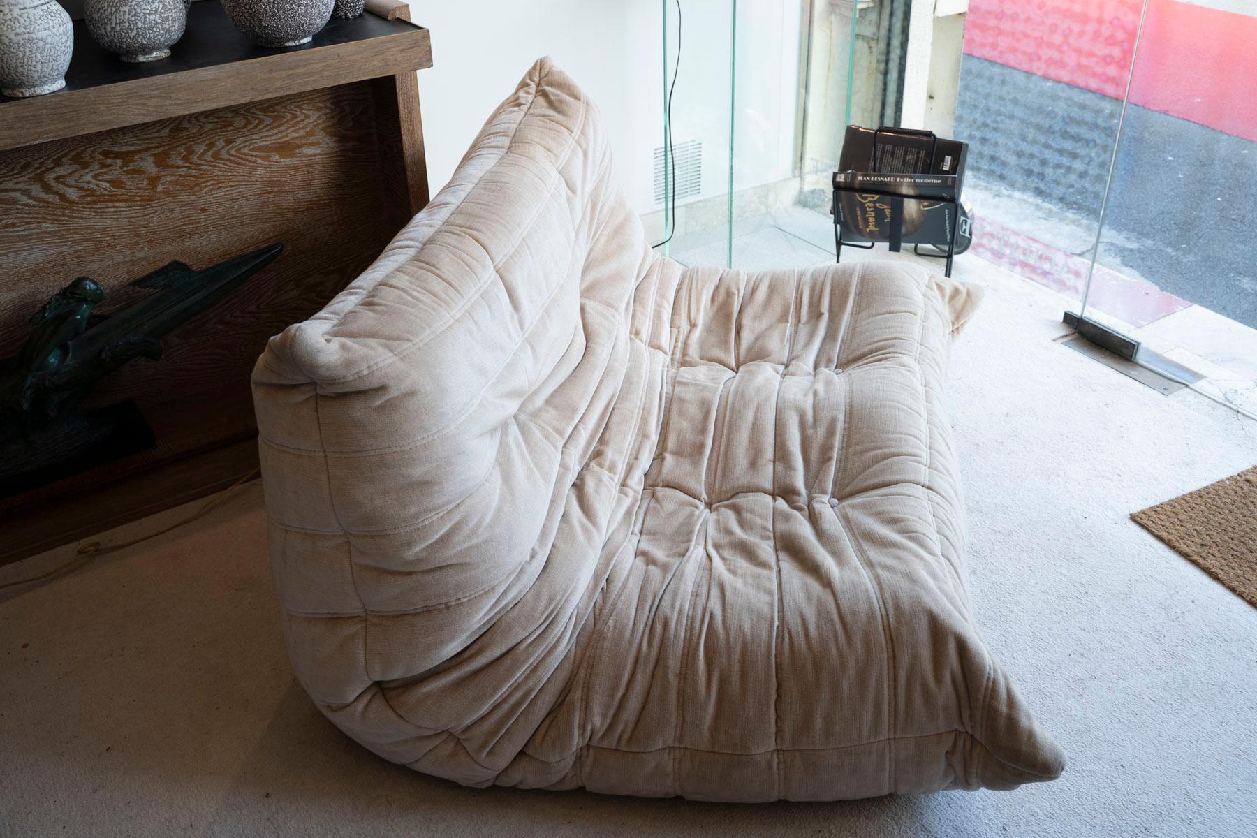 Francese Coppia di divani a due posti Togo di Michel Ducaroy per Ligne Roset, 1973 in vendita