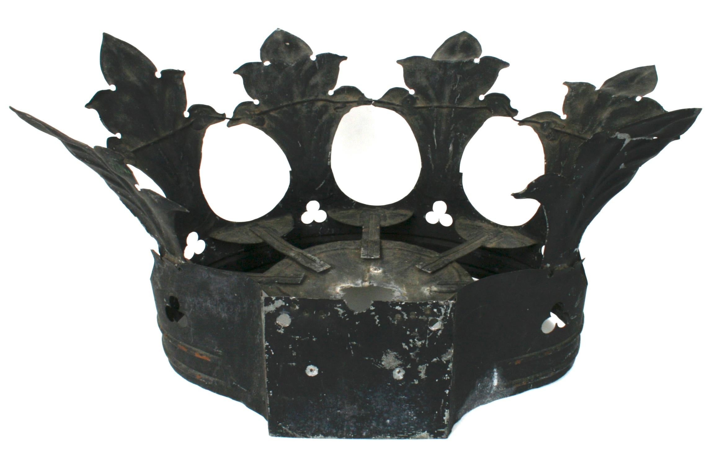 19th Century Pair of Tole Crown Bed Testers