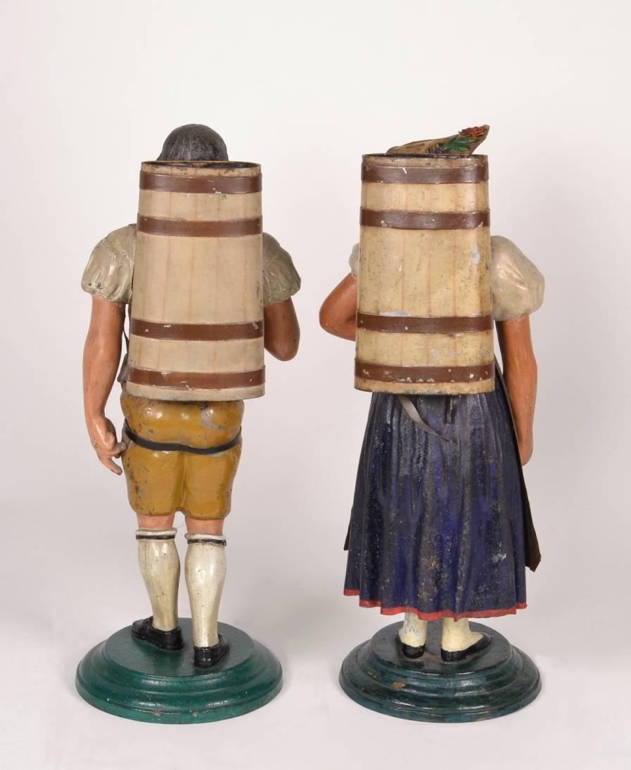 Pair of Tole Figures, circa 1820-1840 For Sale 3