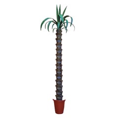 Pair of Tole Palm Tree Wall Mounted Sculptures