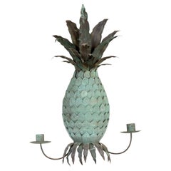 Pair of Tole Pineapple Sconces