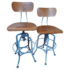 Pair of Toledo Style Drafting Stools