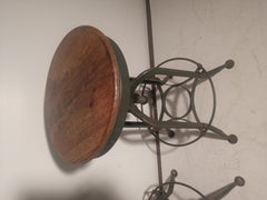 Pair of Toledo Style Industrial Stools