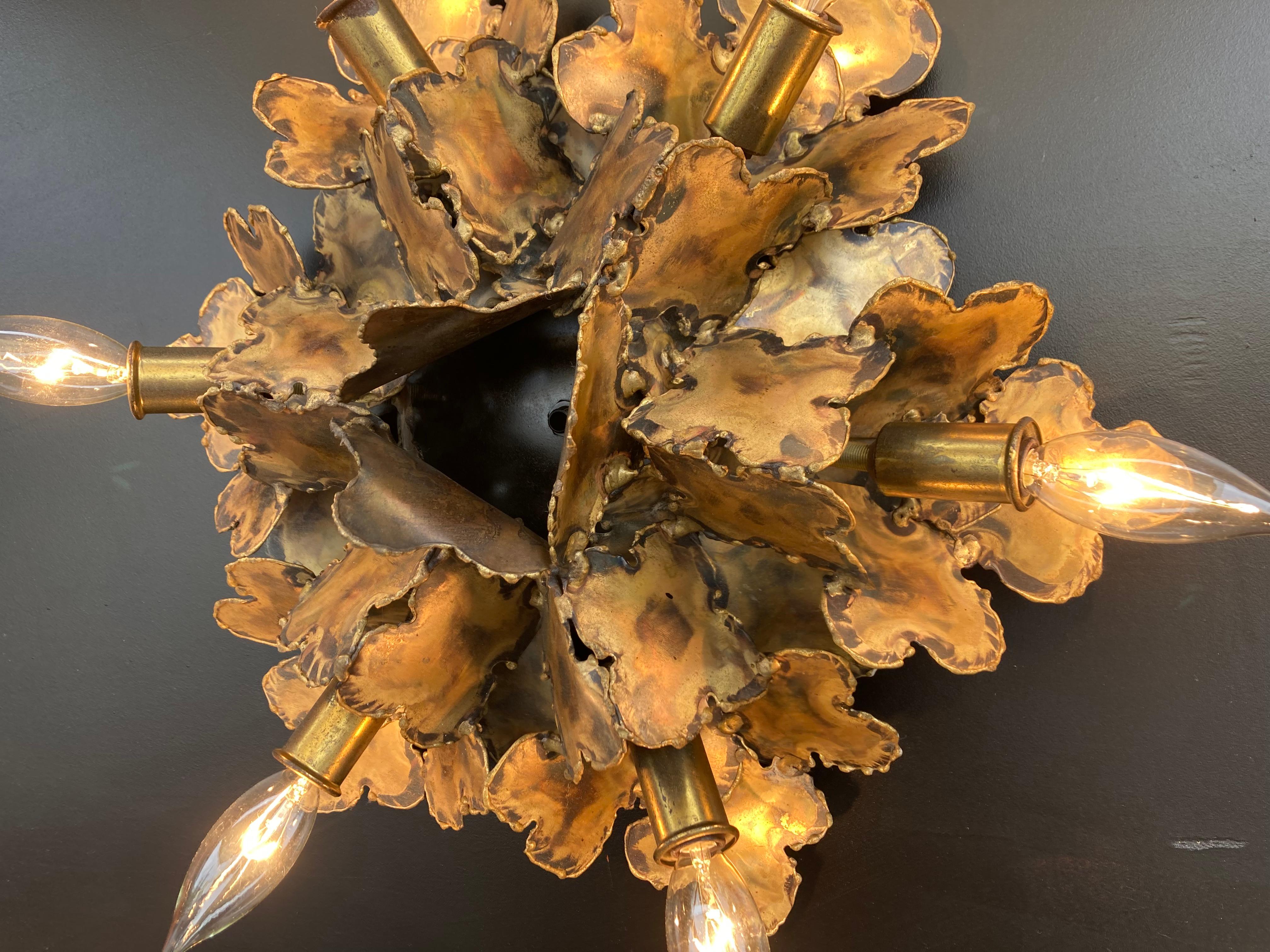 Coppia di lampade da parete a forma di sconces Brutaliste di Tom Greene per Feldman in vendita 3