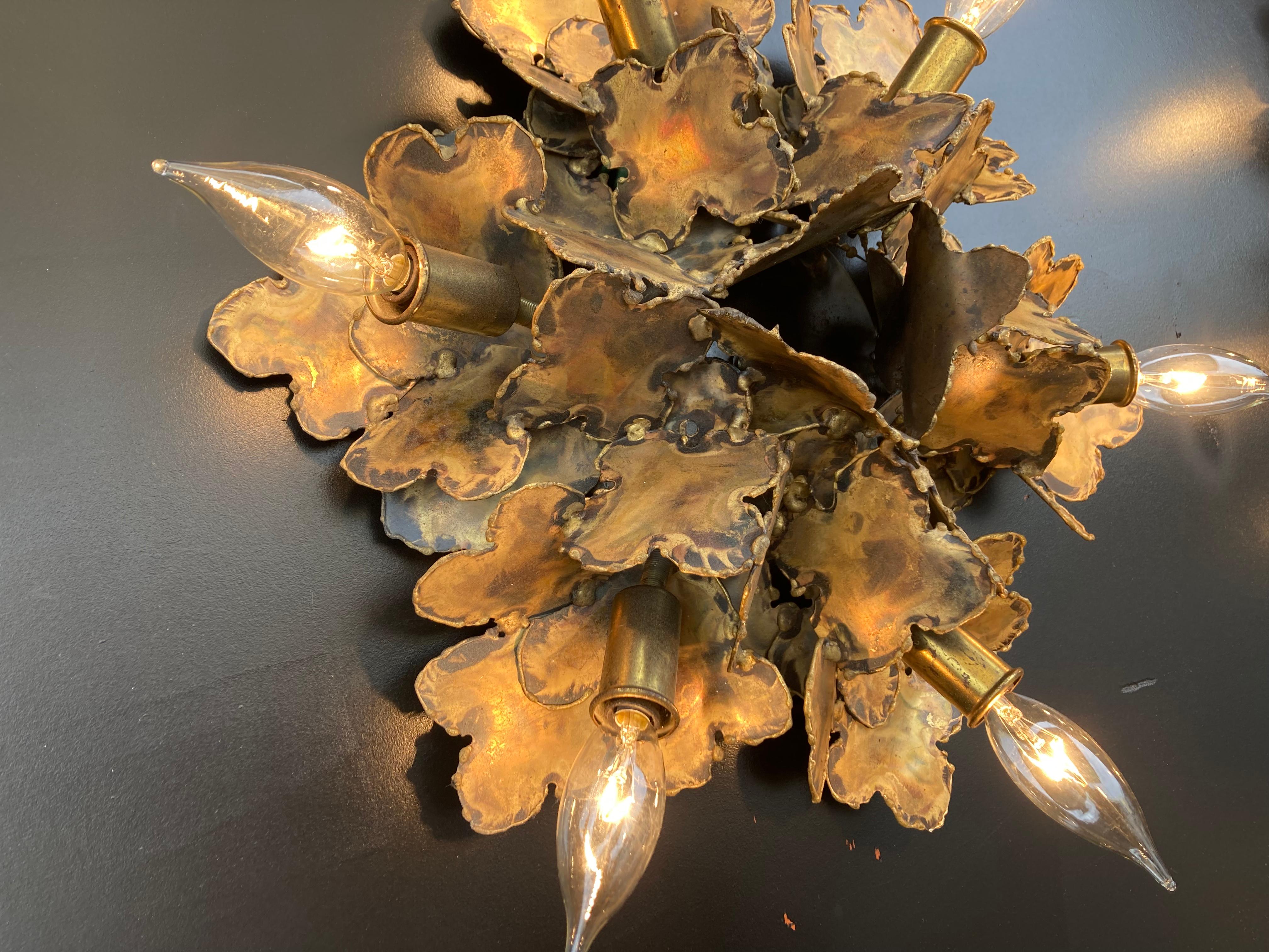 Coppia di lampade da parete a forma di sconces Brutaliste di Tom Greene per Feldman in vendita 4