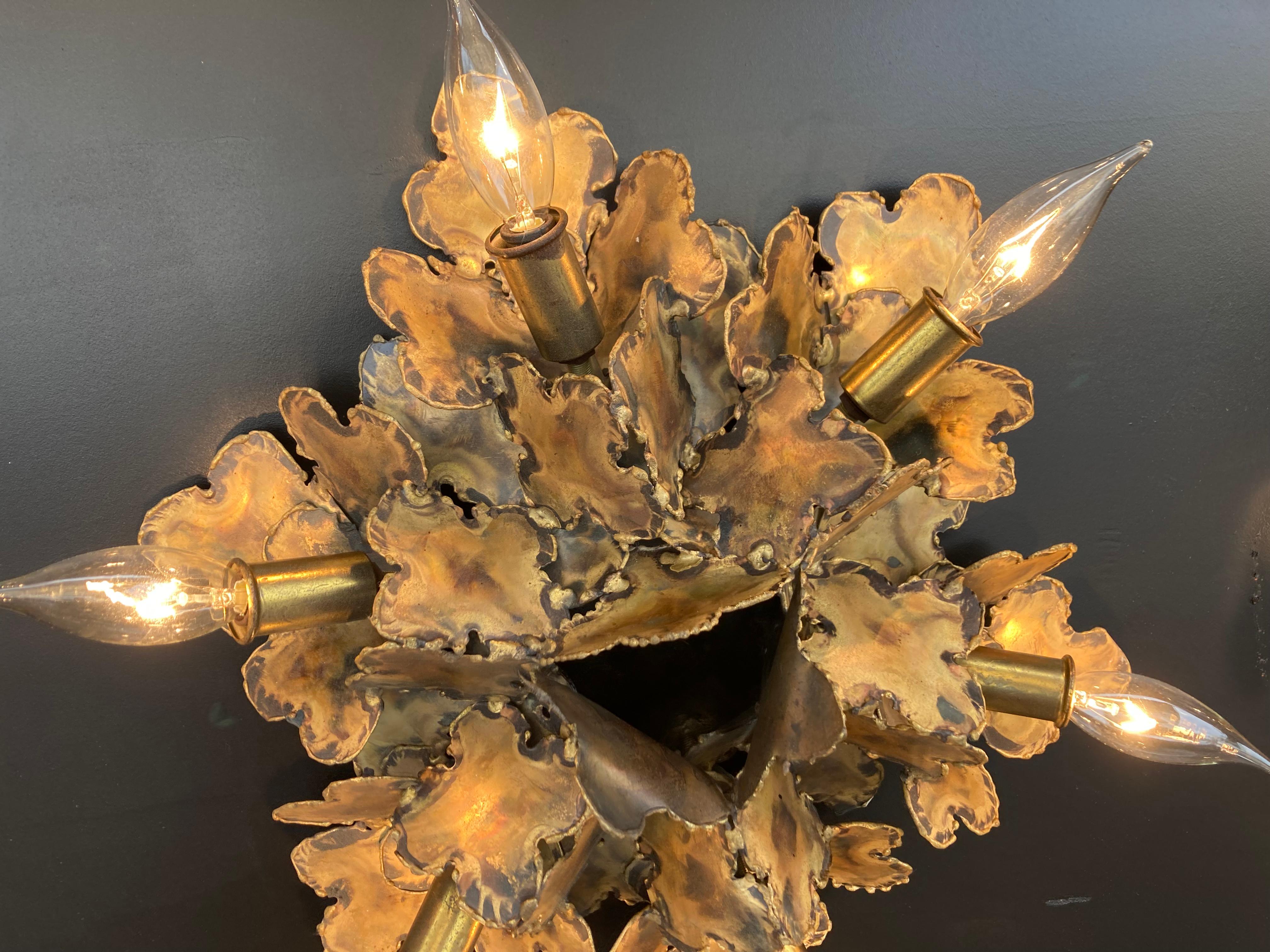 Coppia di lampade da parete a forma di sconces Brutaliste di Tom Greene per Feldman in vendita 5