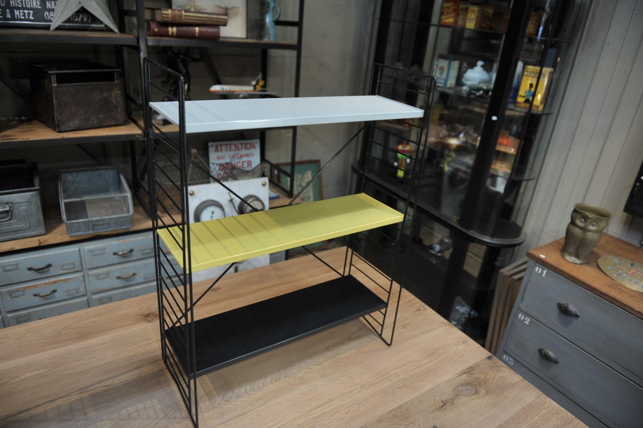 Tomado Multi-Color Metal Standing Book Shelves, circa 1960 1