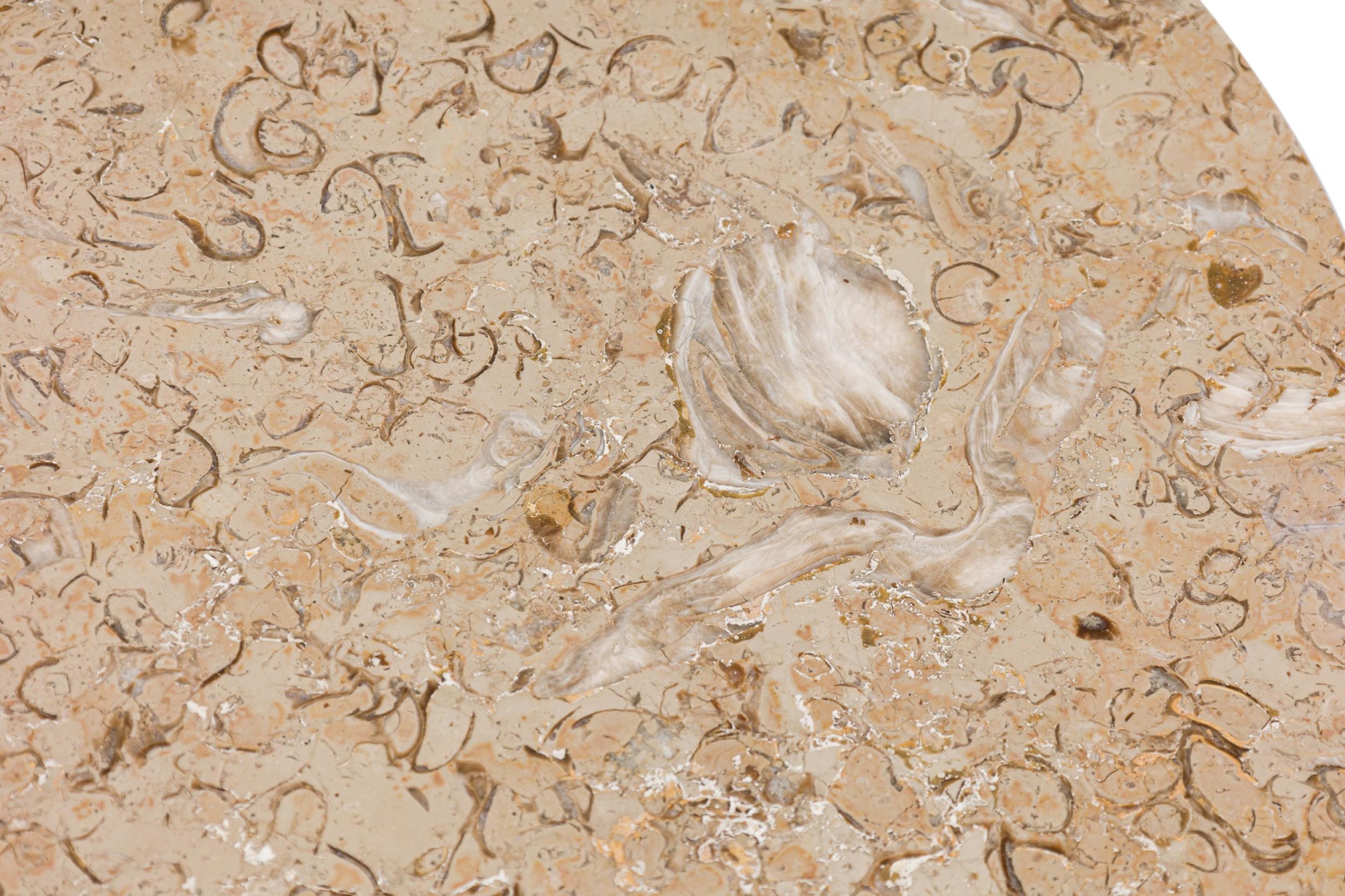 Pair of Tomlinson American Mid-Century Round Marble Top Side Tables / Commodes For Sale 2