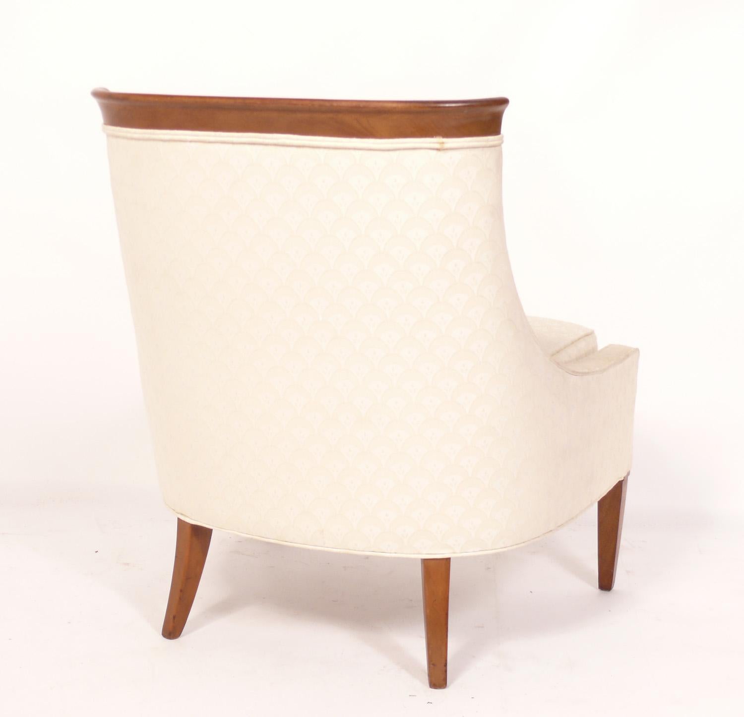 Paar Tomlinson Lounge Chairs neu lackiert und neu gepolstert (amerikanisch) im Angebot