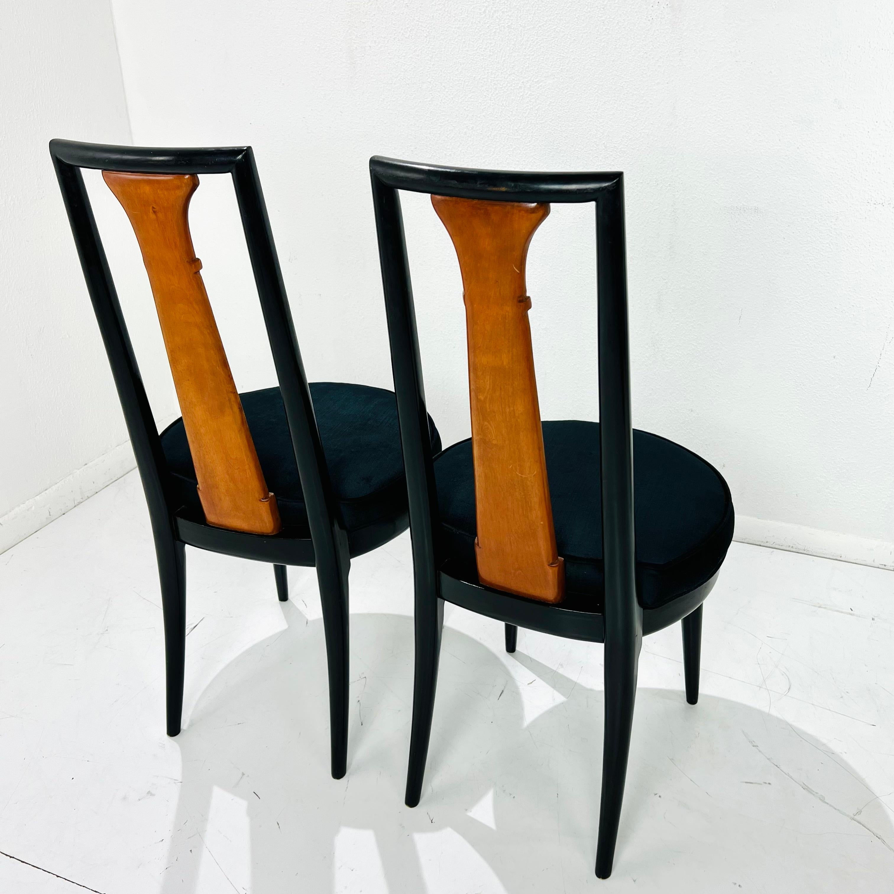 North American Pair of Tomlinson “Sophisticate Collection” No.63 Dining Chairs For Sale