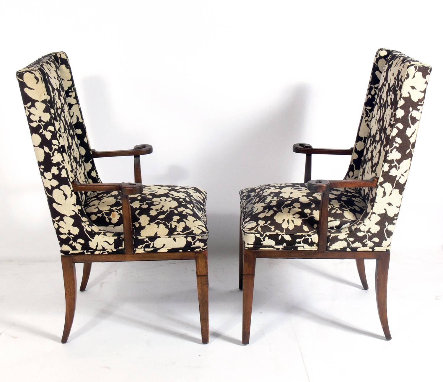 Mid-Century Modern Pair of Tommi Parzinger Armchairs
