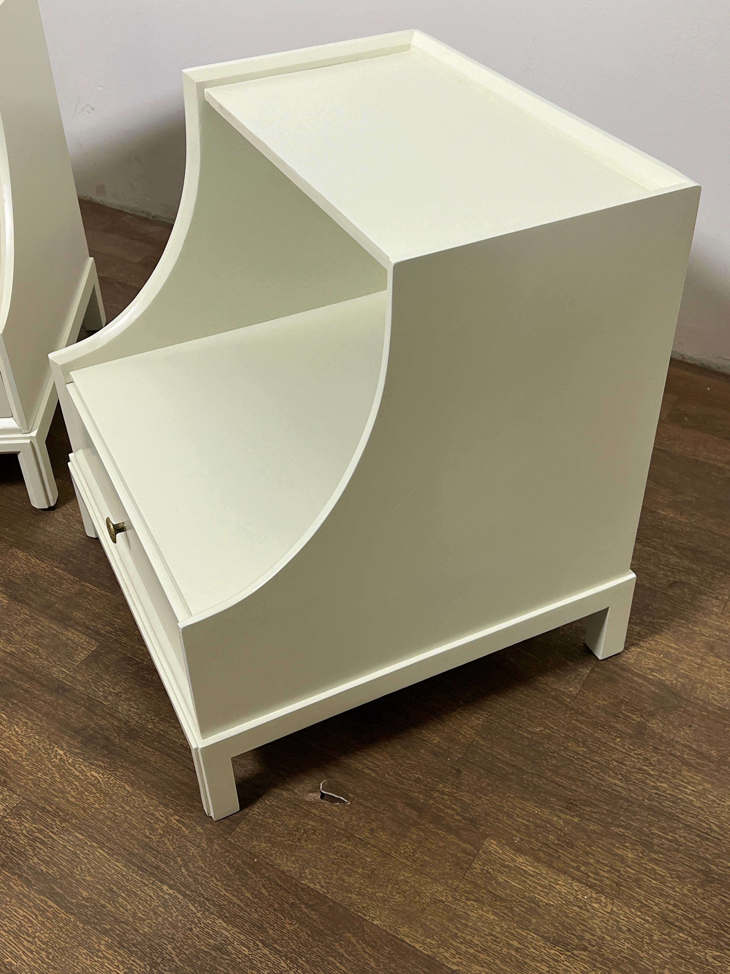 Pair of Tommi Parzinger for Charak Modern Night Stands, circa 1950s In Good Condition In Peabody, MA