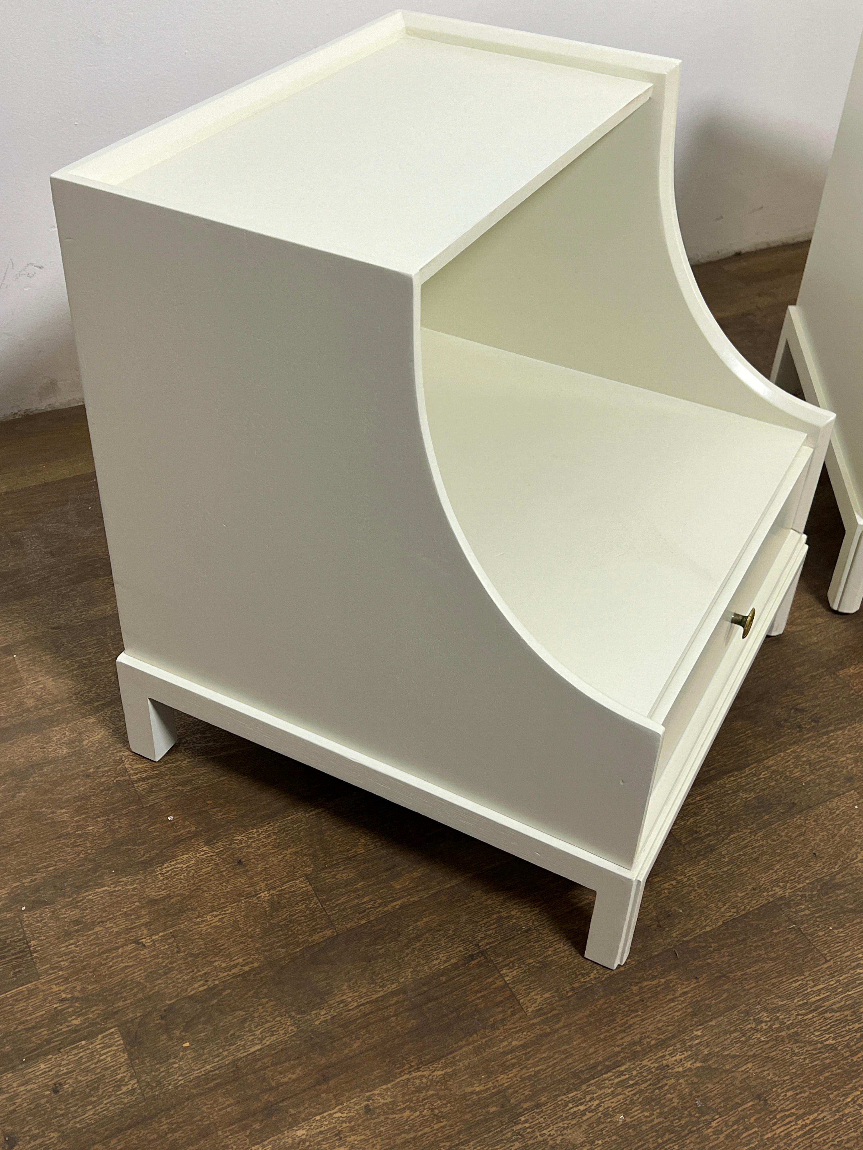 Mid-20th Century Pair of Tommi Parzinger for Charak Modern Night Stands, circa 1950s