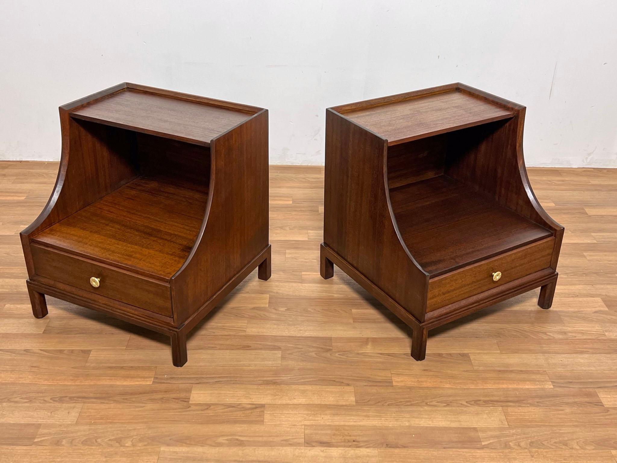 Pair of Tommi Parzinger for Charak Modern Night Stands, circa 1950s For Sale 2