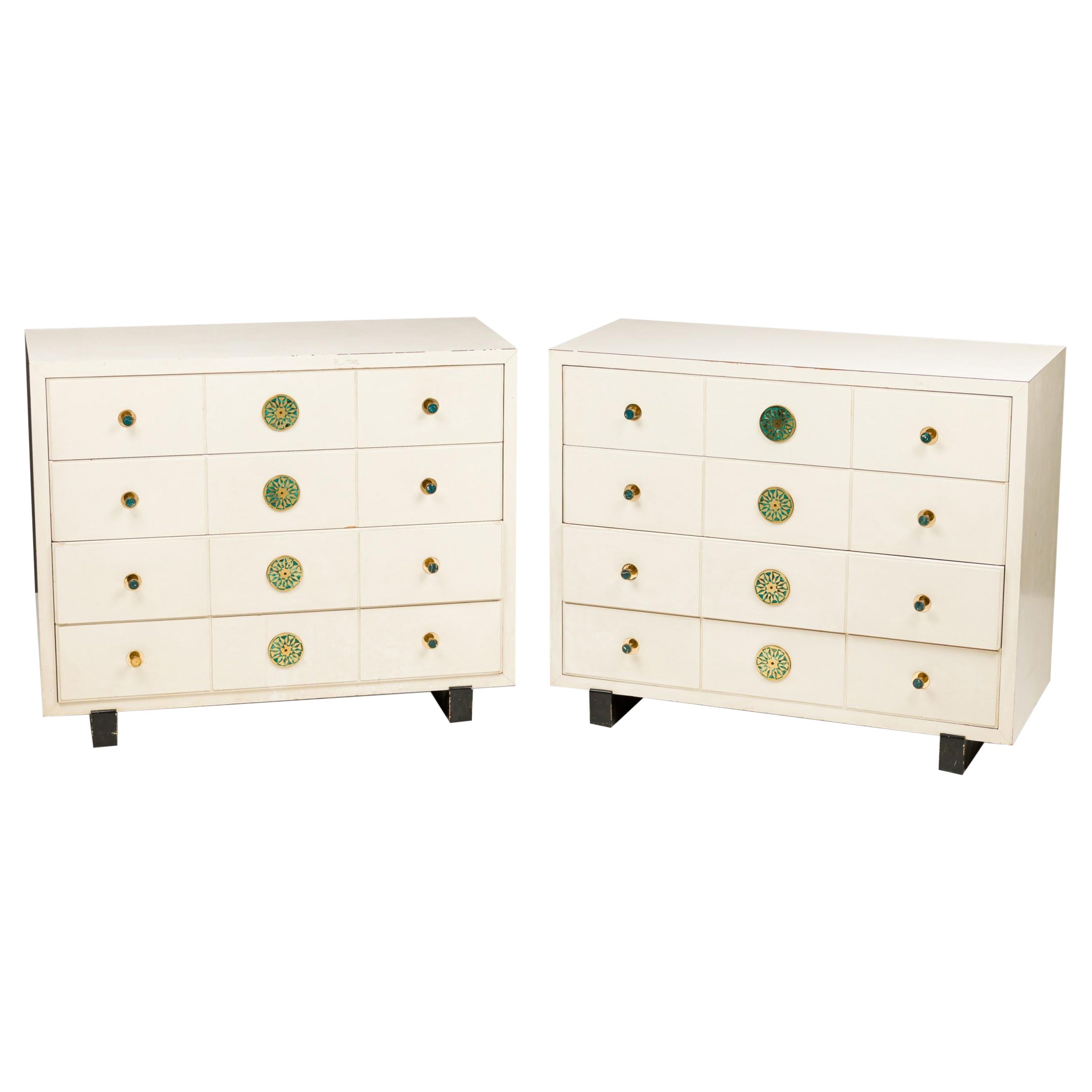 Pair of Tommi Parzinger High Style Commodes