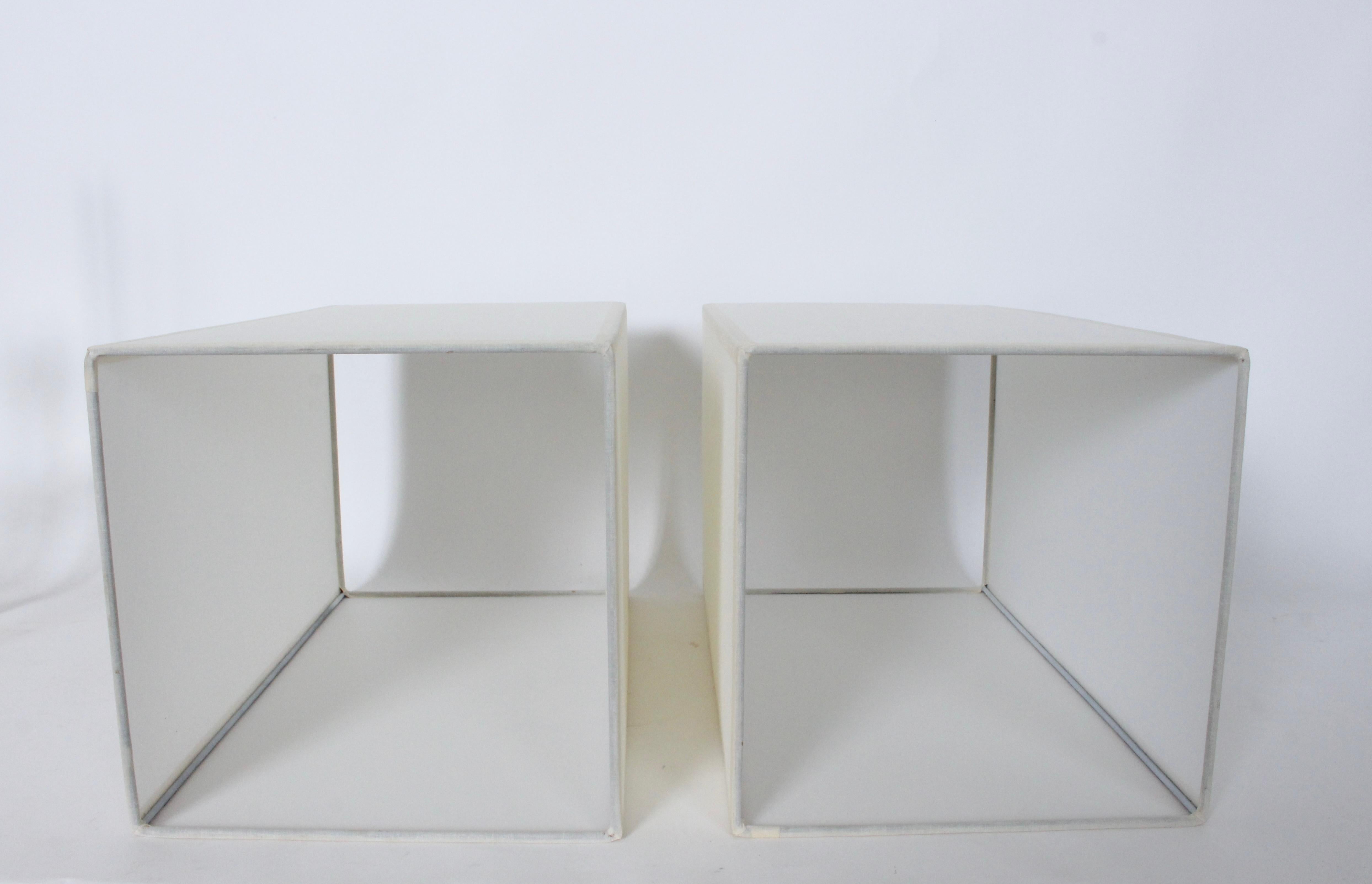 Pair of Tommi Parzinger Style Brass Table Lamps with Parchment Box Shades, 1950s For Sale 12