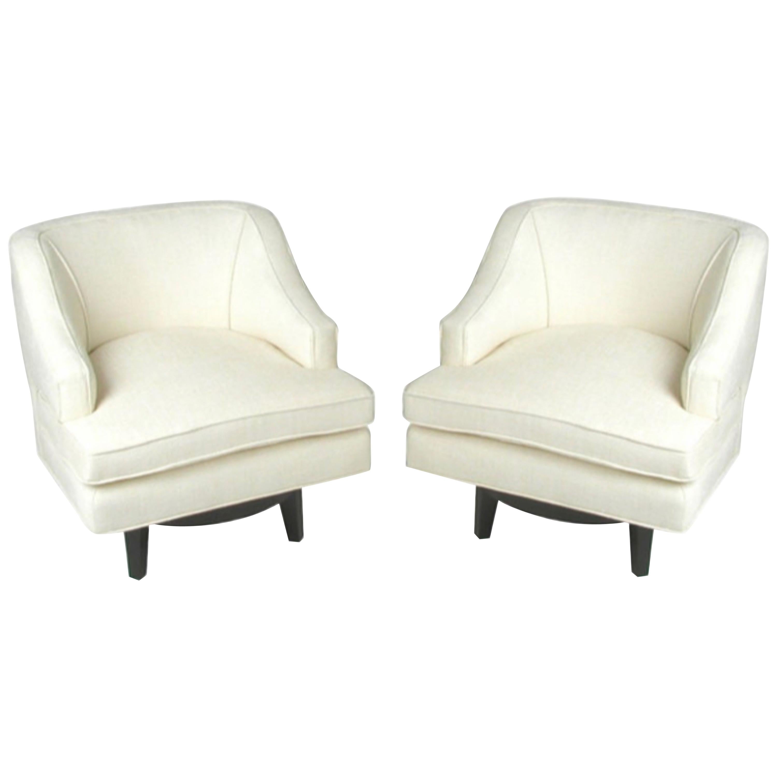 Pair of Tommi Parzinger Swivel Chairs for Charak Modern