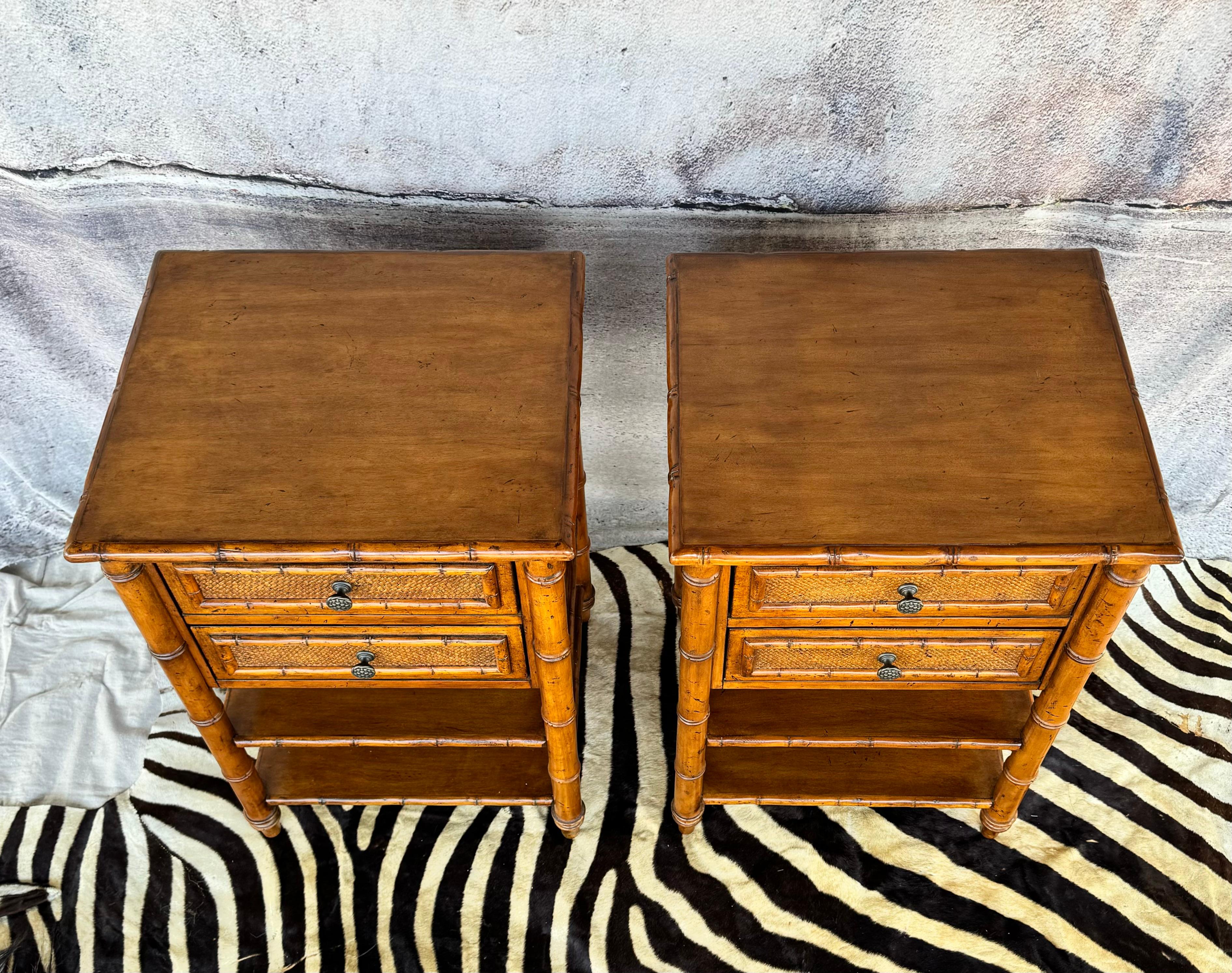 Other Pair of  Tommy Bahama Bamboo Nightstands