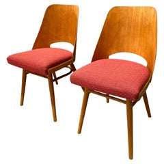 Pair of TON Model 514 Dining Chairs – Radomír Hofman, 1960s