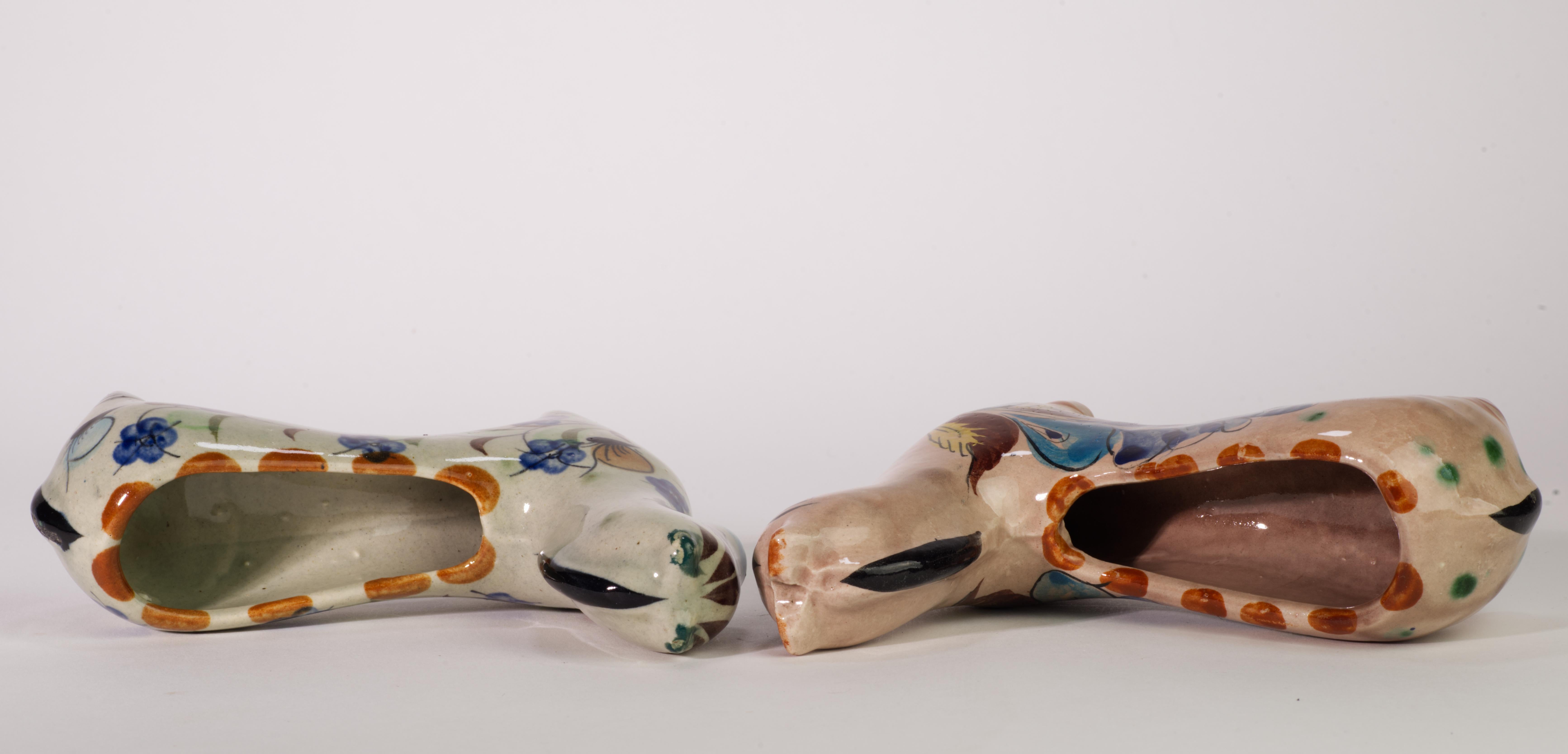 Modernistische Pferdfiguren, Pflanzgefäße oder Aschenbecher aus Tonala, Mexiko, Paar im Zustand „Gut“ im Angebot in Clifton Springs, NY