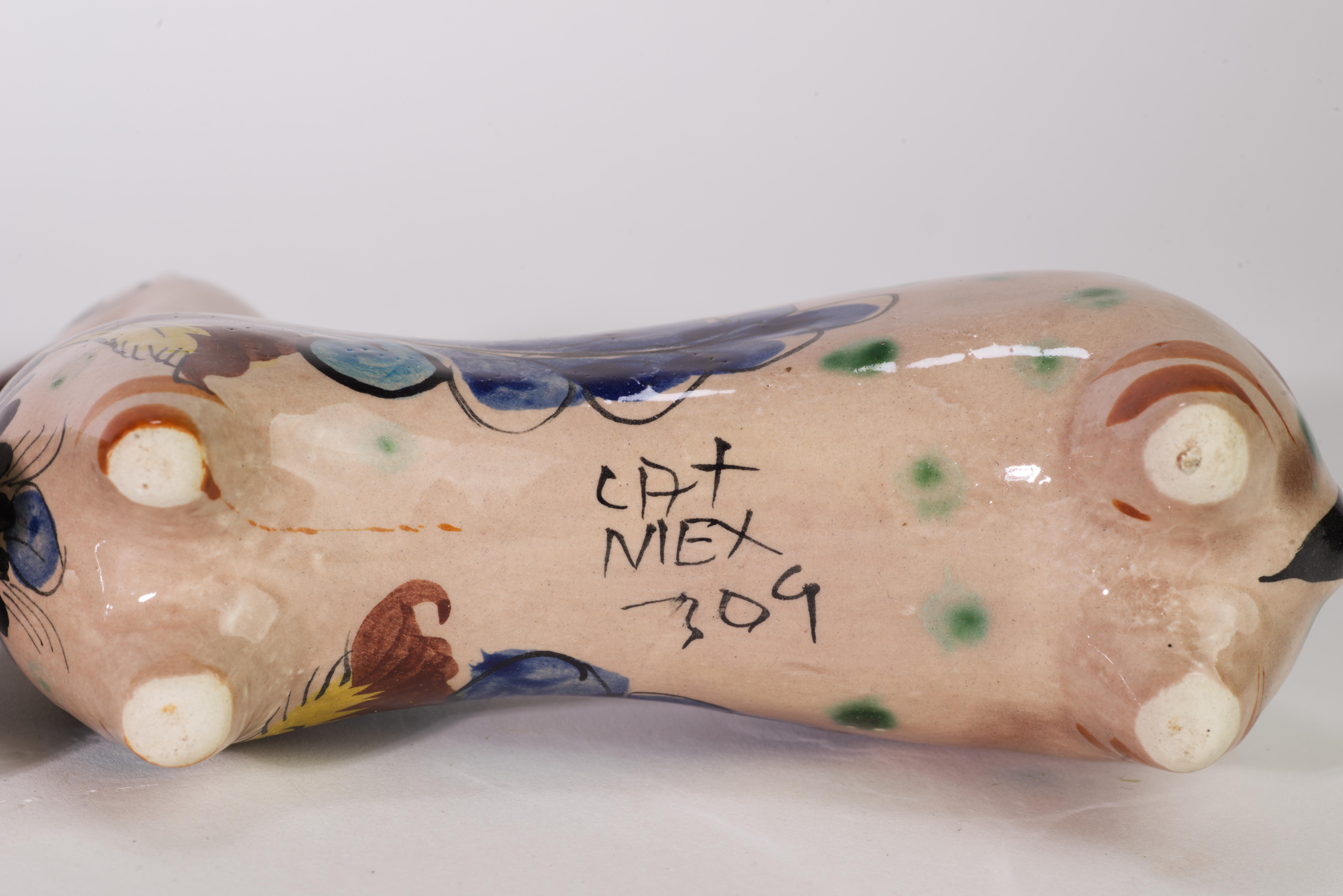 Modernistische Pferdfiguren, Pflanzgefäße oder Aschenbecher aus Tonala, Mexiko, Paar (Keramik) im Angebot