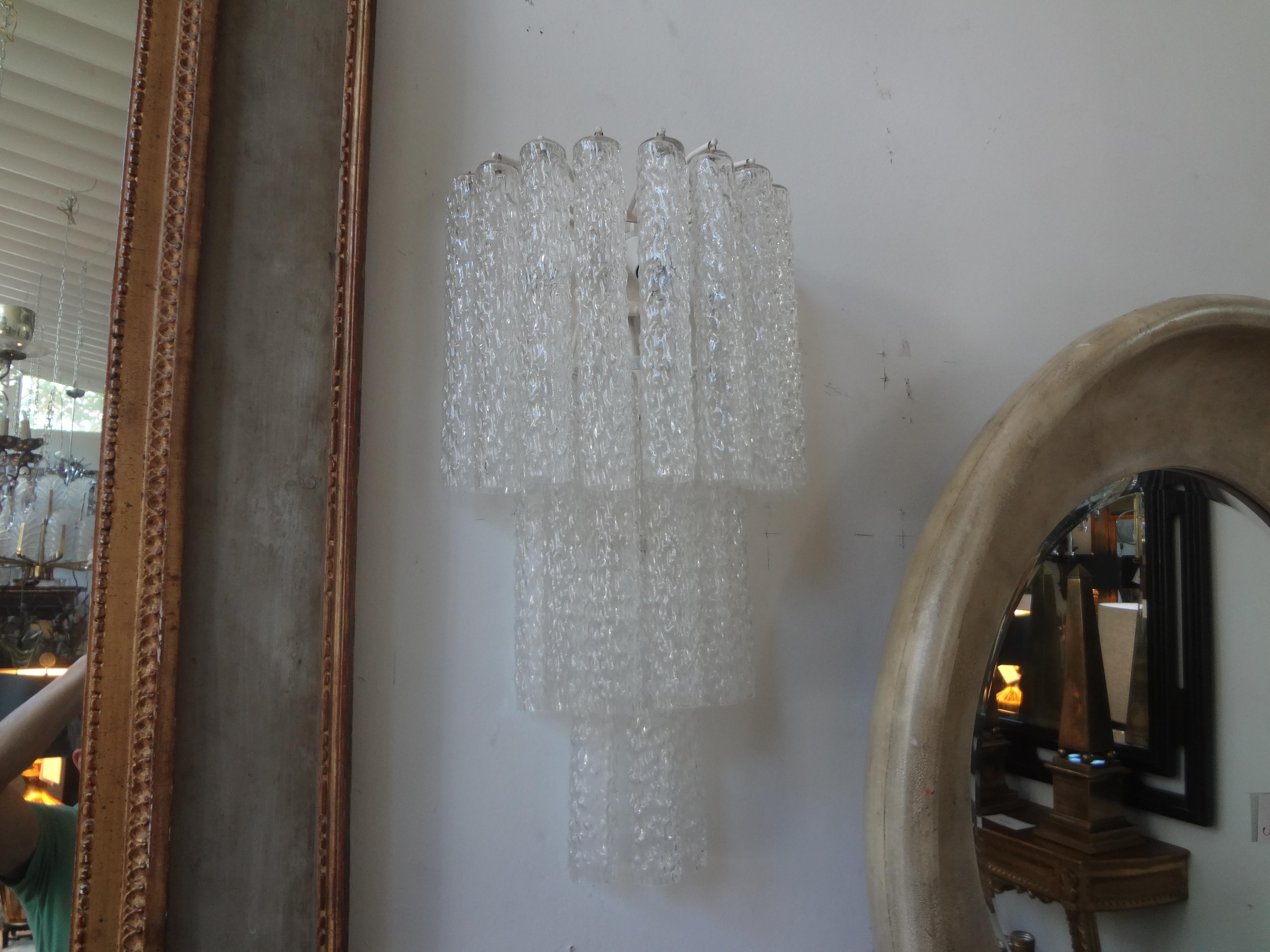 Pair of Toni Zuccheri for Venini Murano Glass Sconces For Sale 2