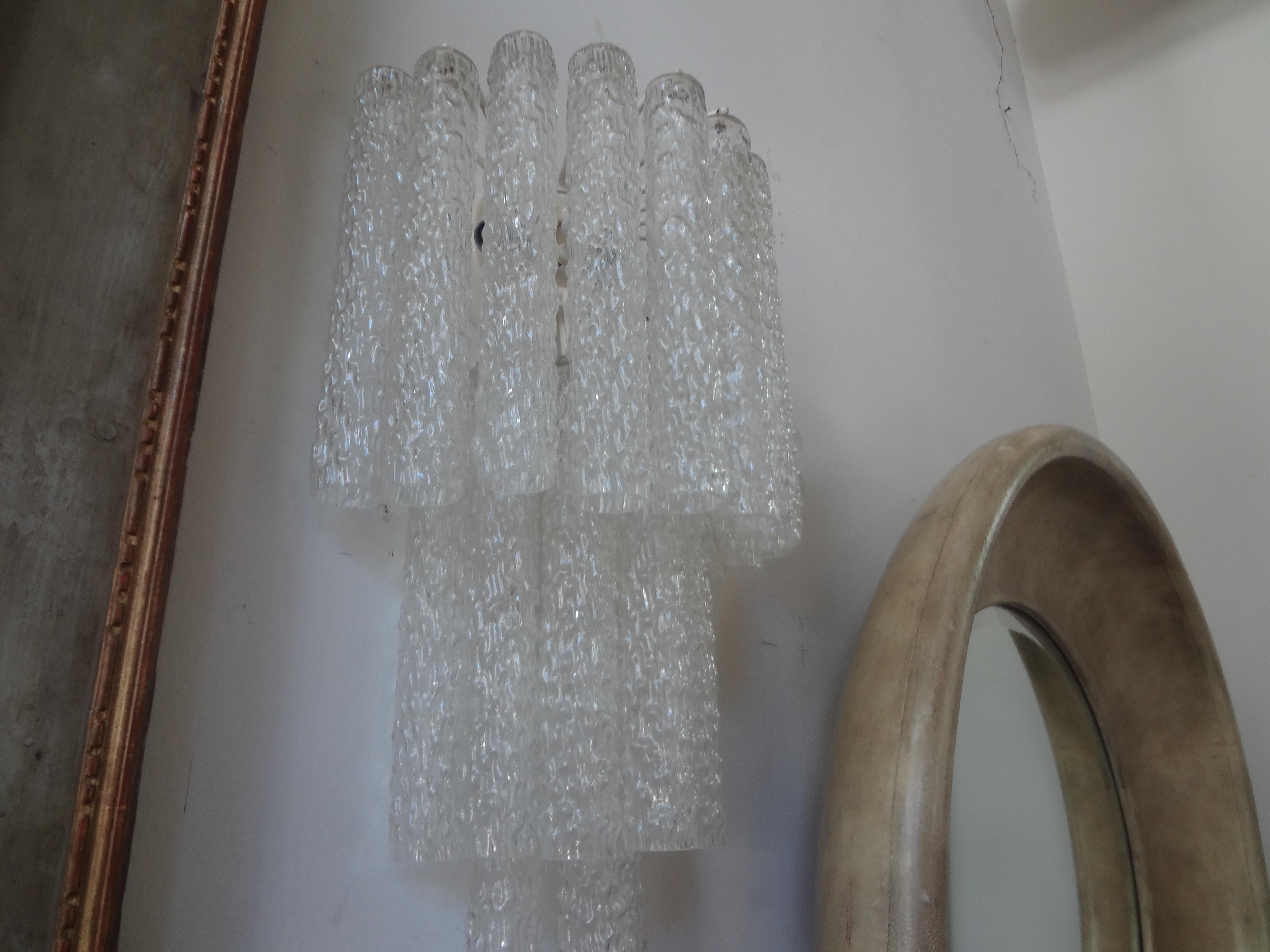 Pair of Toni Zuccheri for Venini Murano Glass Sconces For Sale 3