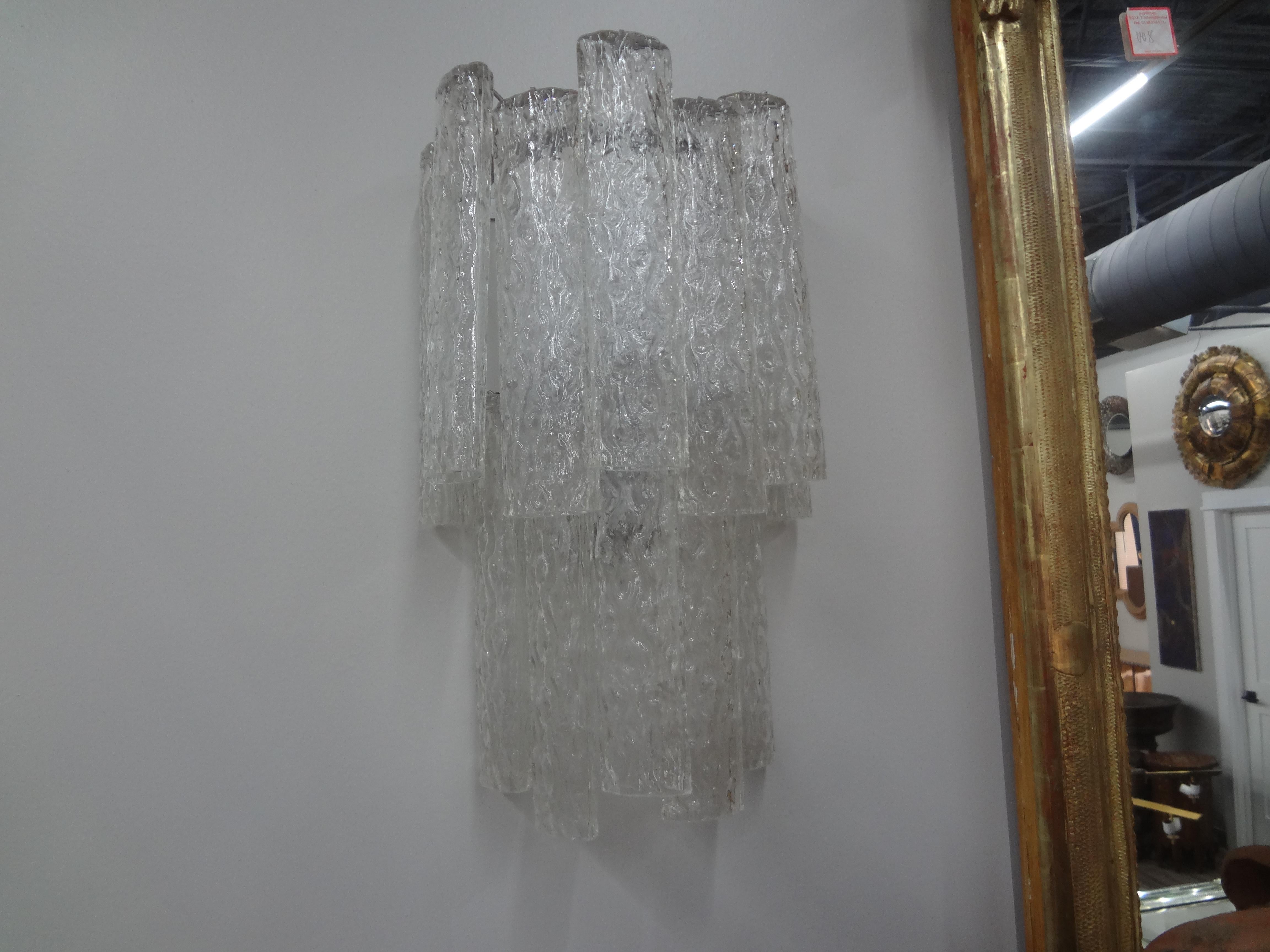 Pair of Toni Zuccheri for Venini Murano Glass Sconces For Sale 2
