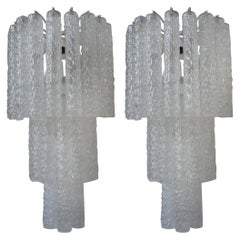 Pair of Toni Zuccheri for Venini Murano Glass Sconces