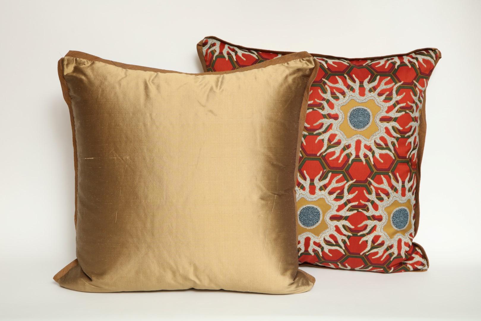 American A Pair of Tony Duquette Cushions