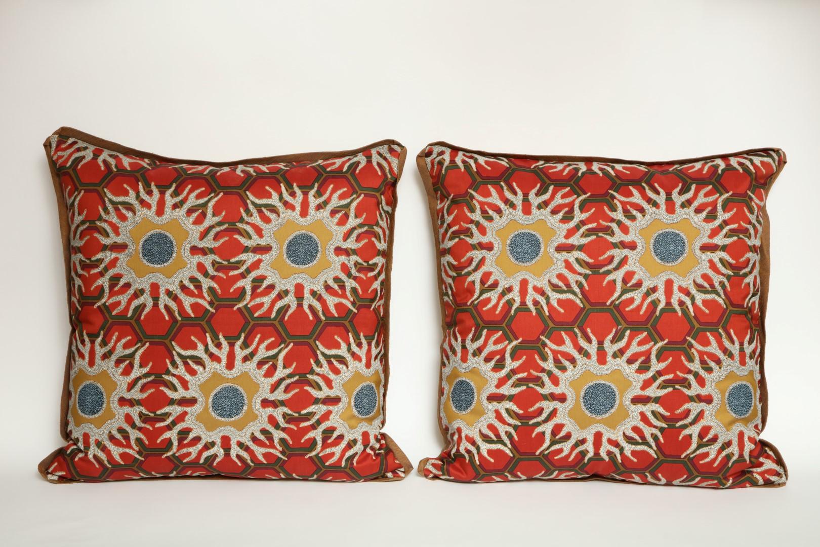 A Pair of Tony Duquette Cushions In New Condition In New York, NY