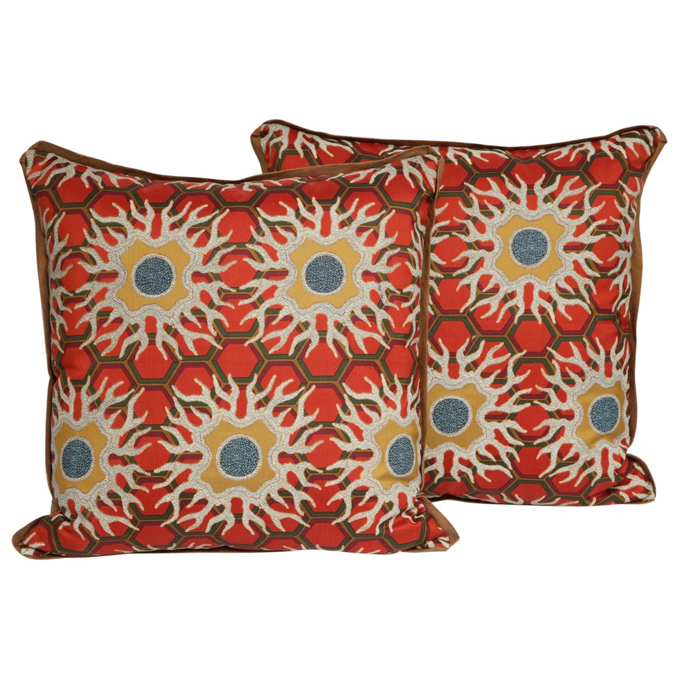 A Pair of Tony Duquette Cushions