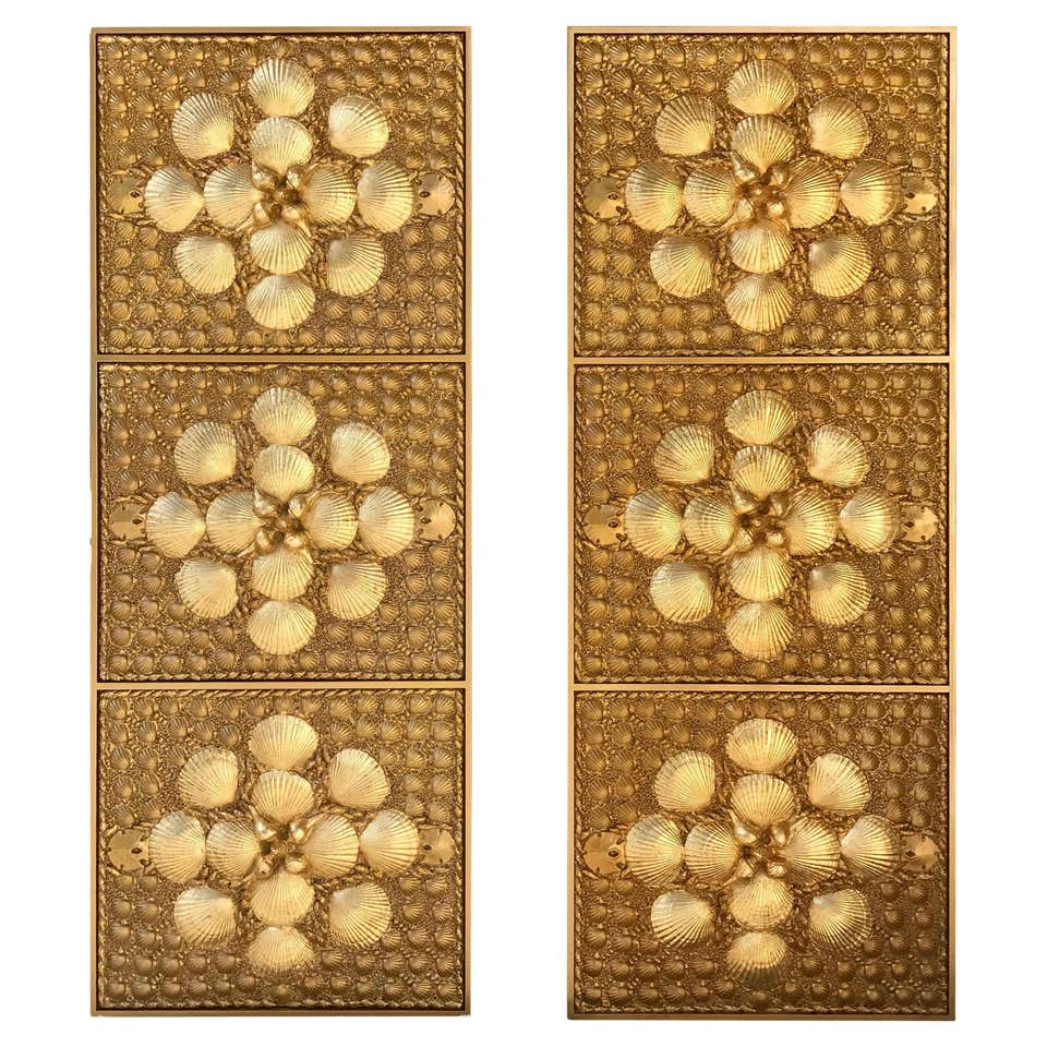1950s Mahogany and Capiz Shell Gridded Panel For Sale at 1stDibs