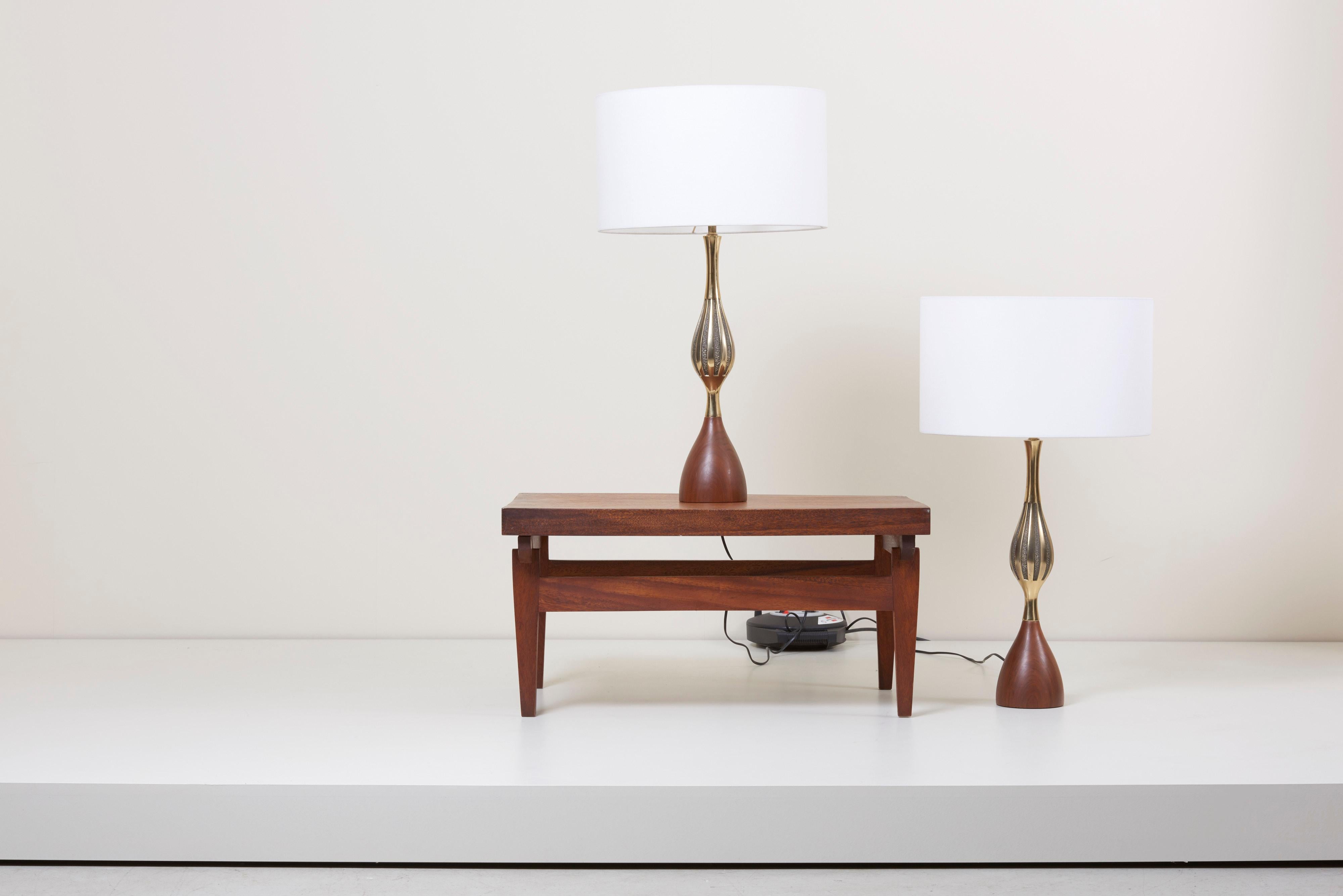 American Pair of Tony Paul Table Lamps for Westwood Lightning, US, 1960s