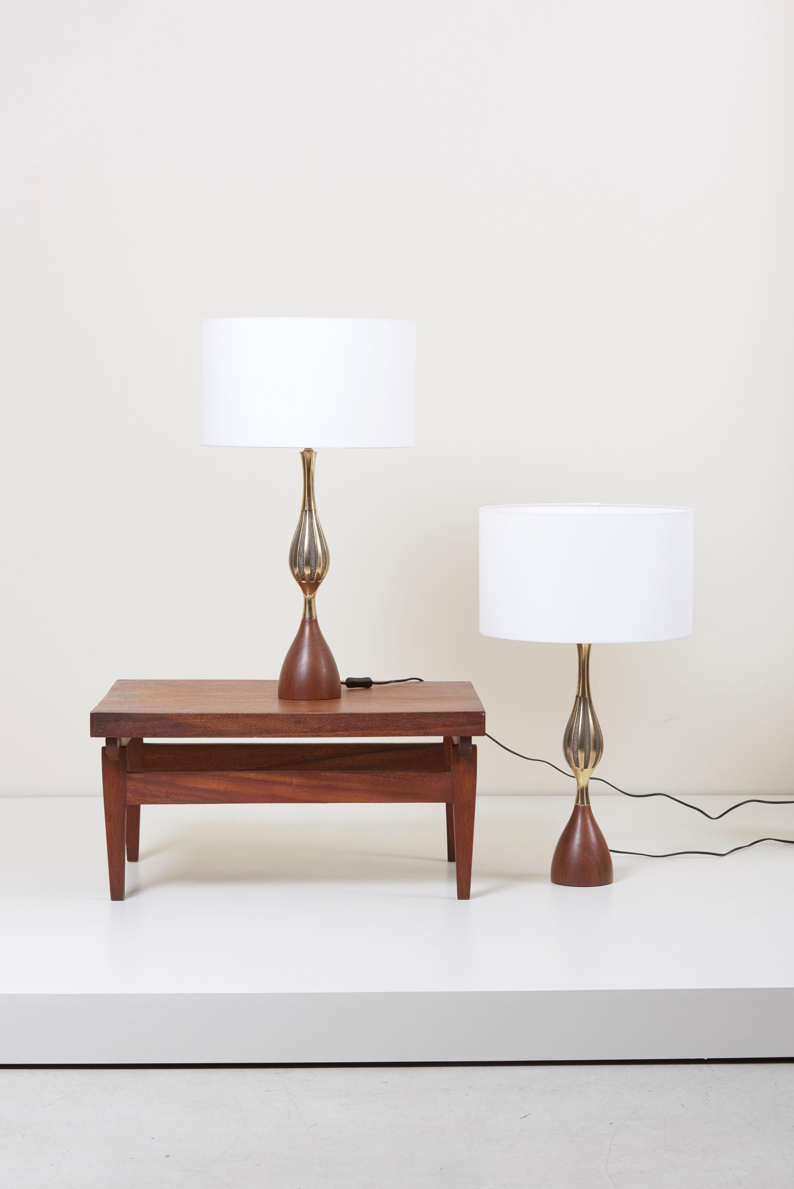 Mid-20th Century Pair of Tony Paul Table Lamps for Westwood Lightning, US, 1960s