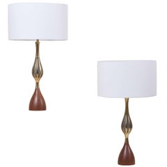 Pair of Tony Paul Table Lamps for Westwood Lightning, US, 1960s