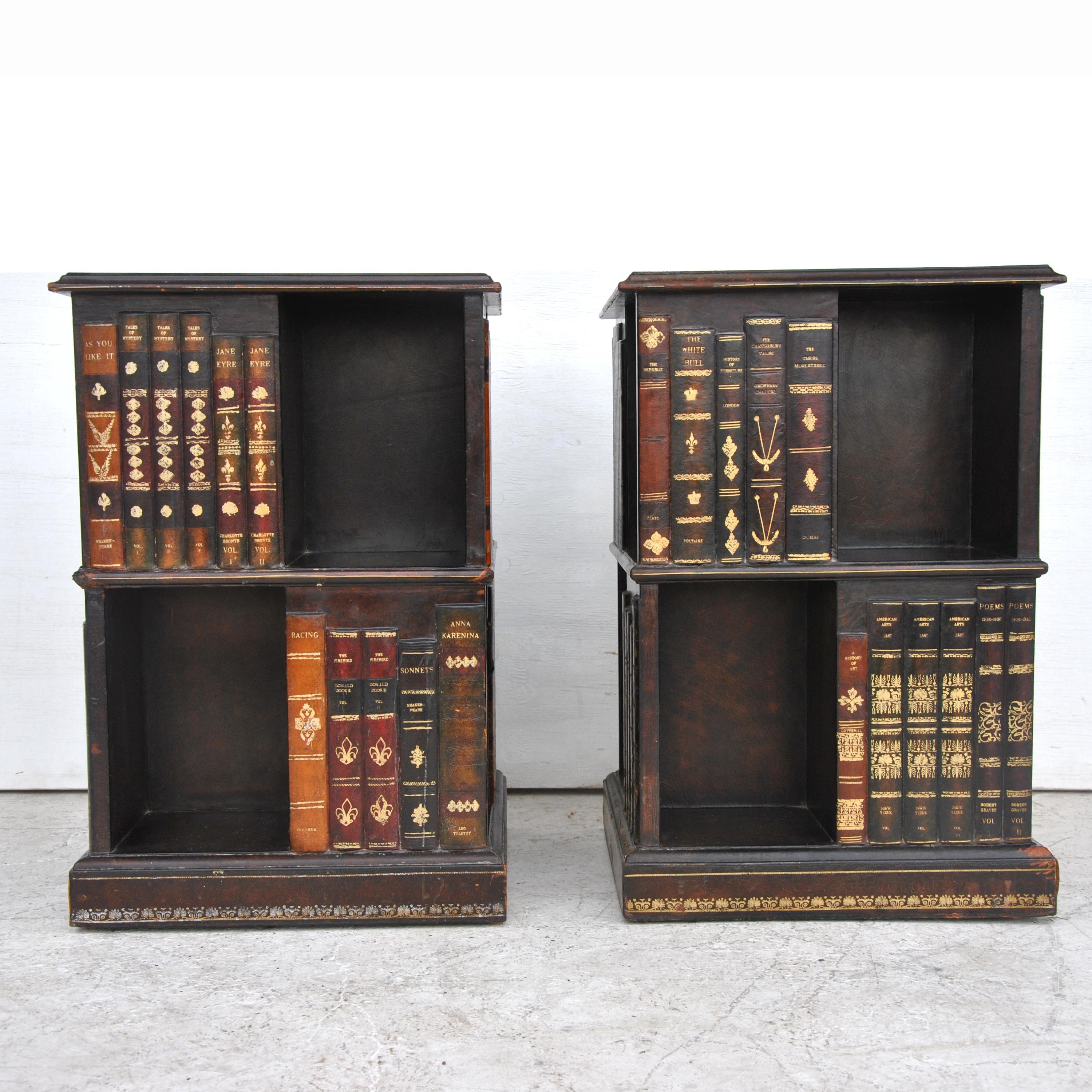 faux book table