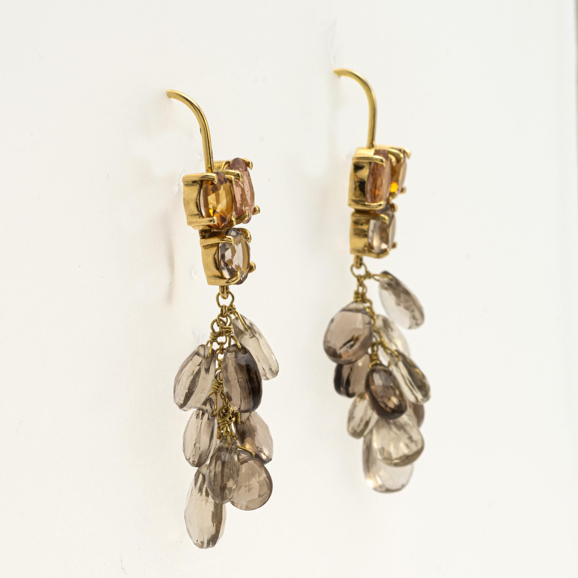 Pair of Topaz Earrings In Good Condition For Sale In Palm Beach, FL