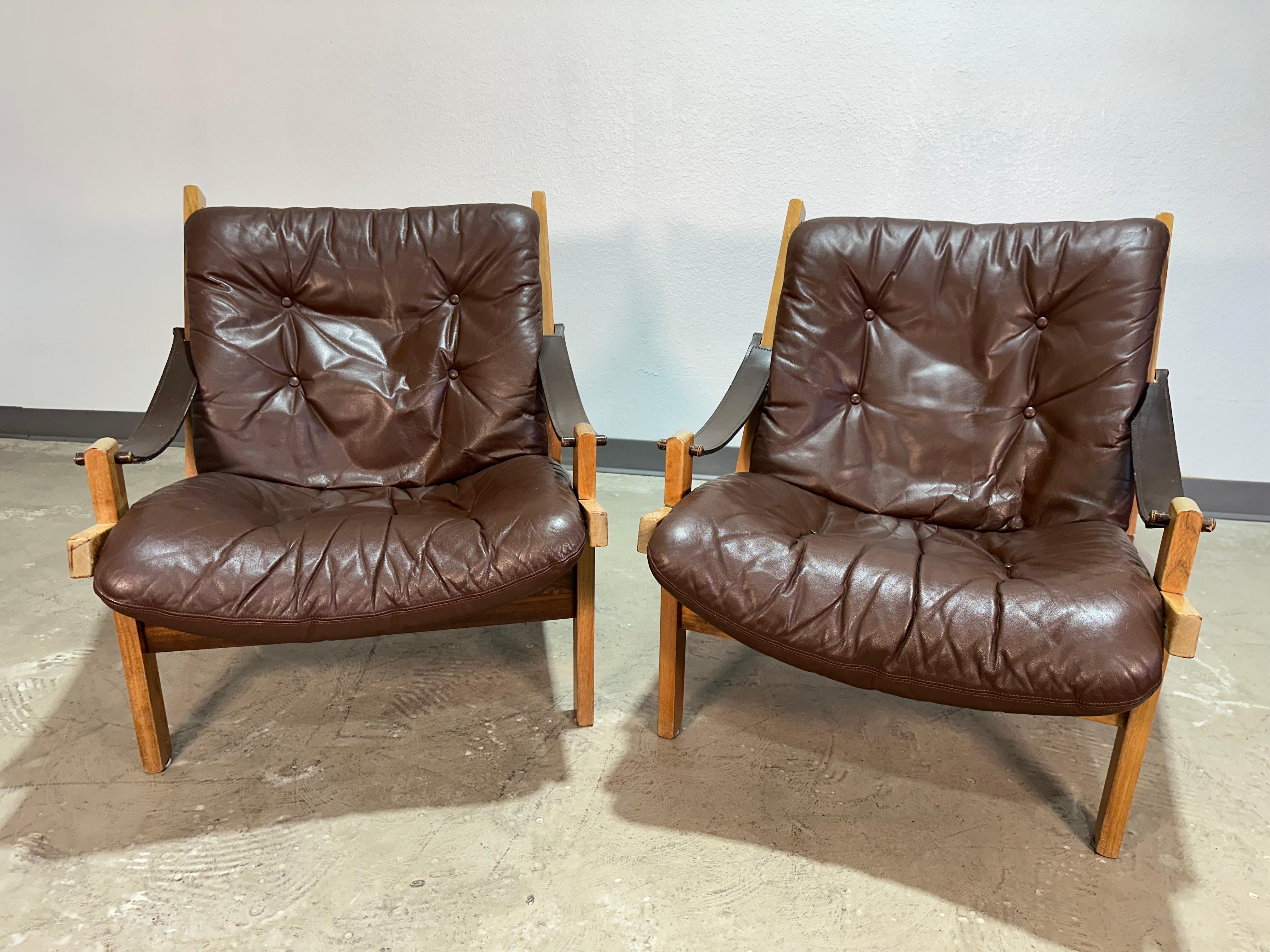 Coppia di sedie facili Torbjorn Afdal Hunter per Bruksbo Norvegia in vendita 9