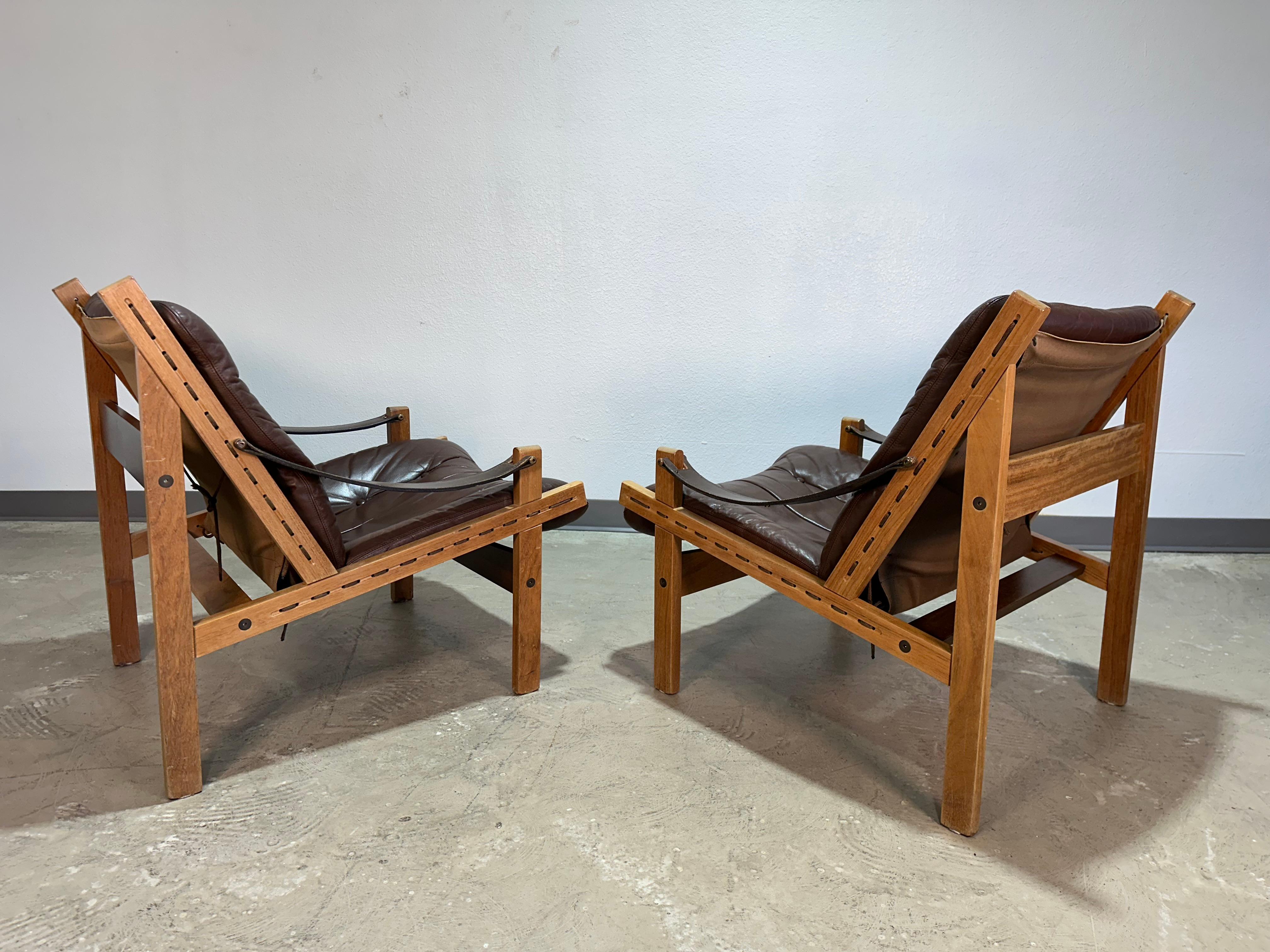 Coppia di sedie facili Torbjorn Afdal Hunter per Bruksbo Norvegia In condizioni buone in vendita a Lutz, FL