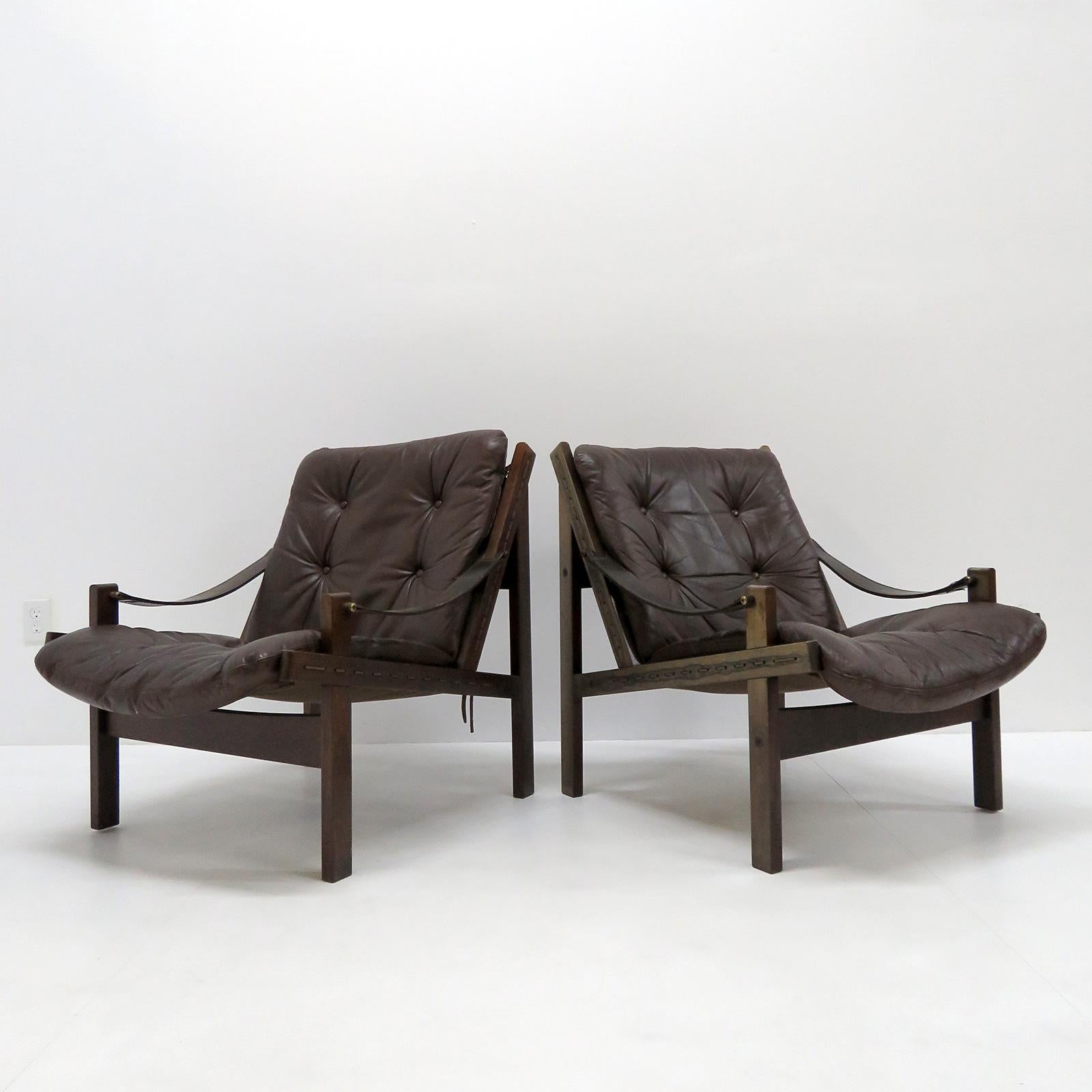 Pair of Torbjørn Afdal Easy Chairs, 1960s 4