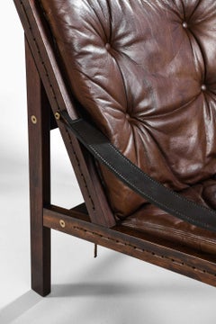 Pair of Torbjørn Afdal Leather Easy Chairs by Bruksbo, 1962