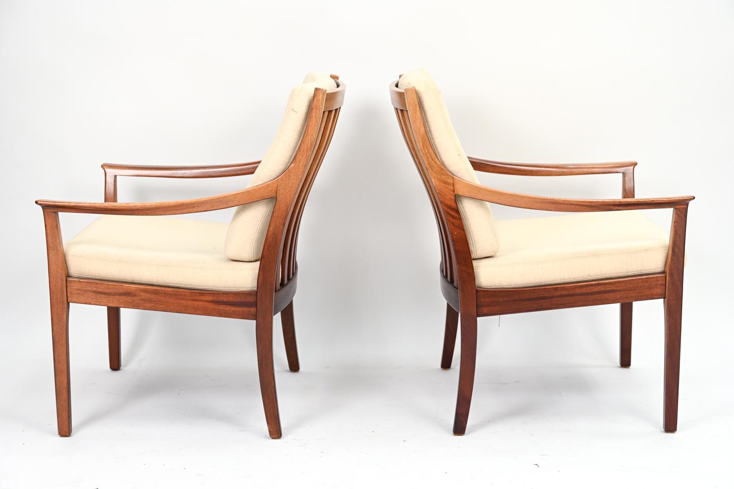 Pair of Torbjørn Afdal Mahogany Lounge Chairs 1